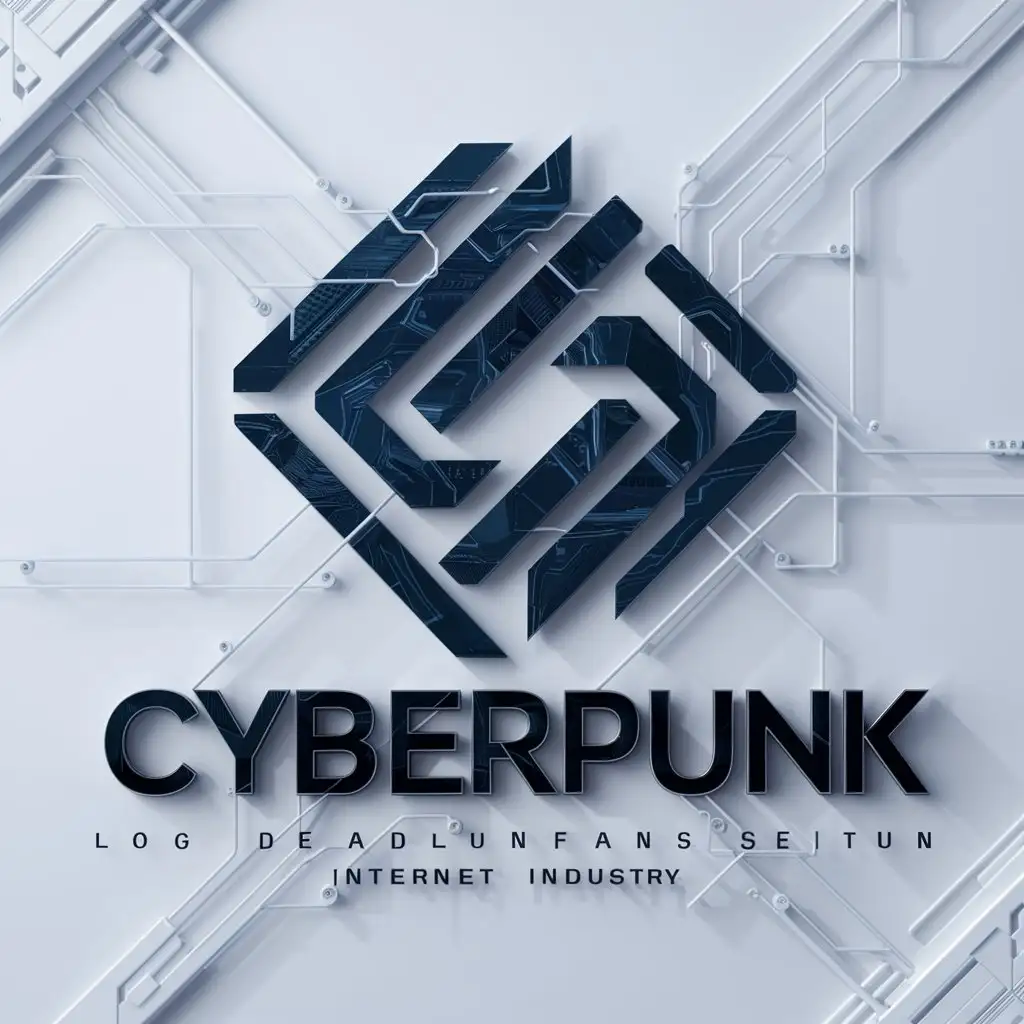 a logo design,with the text "Cyberpunk", main symbol:high tech's lines,complex,be used in Internet industry,clear background