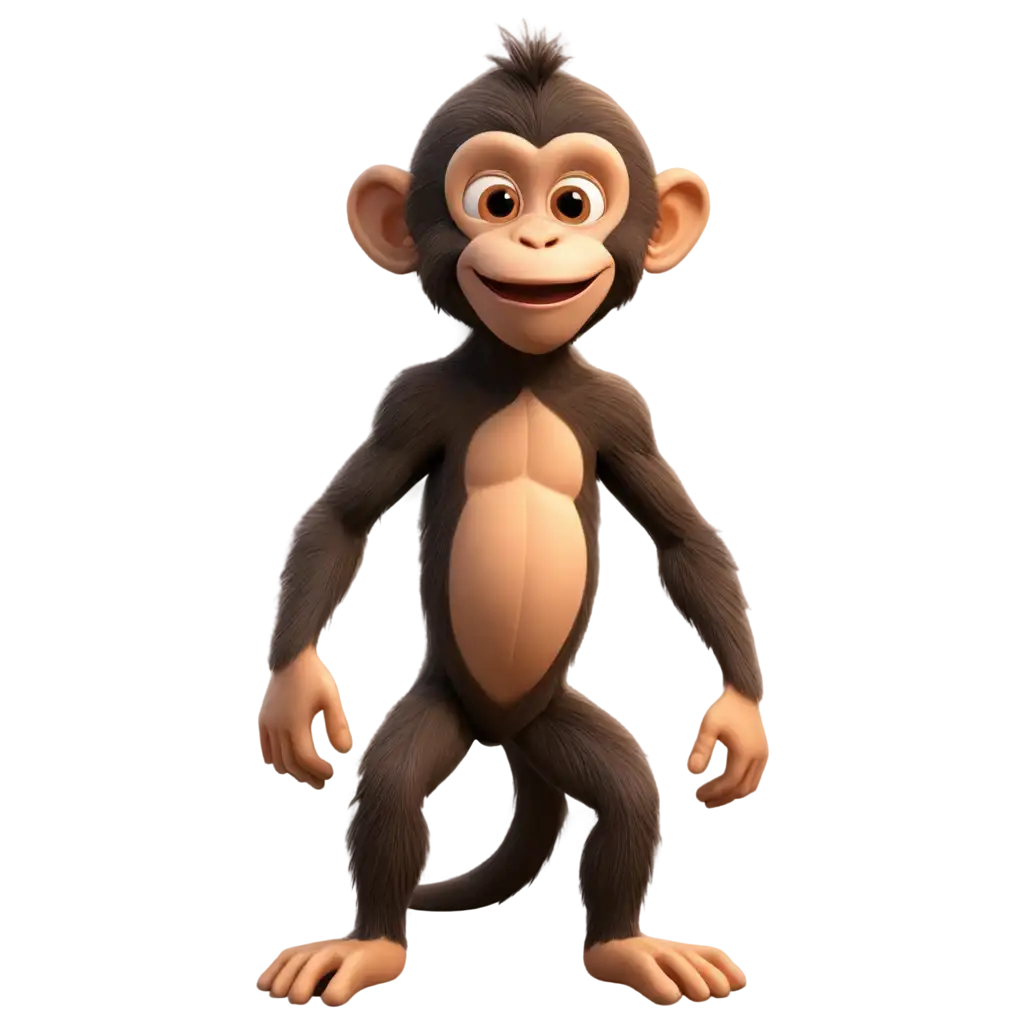 Monkey-Cartoon-2D-Illustration-PNG-Enhance-Your-Visual-Content-with-HighQuality-Images