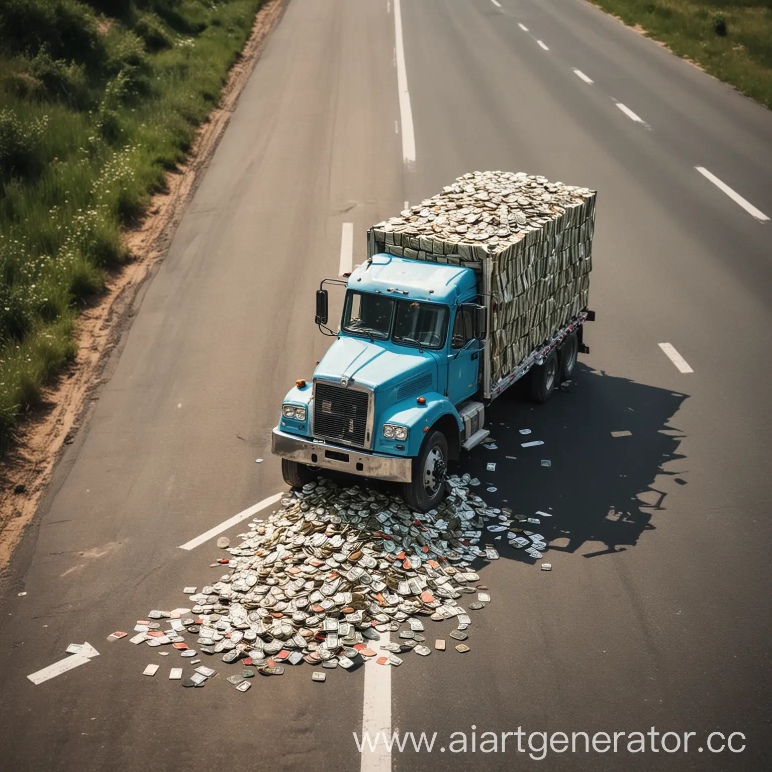 MoneyFilled-Truck-Speeding-Down-the-Road