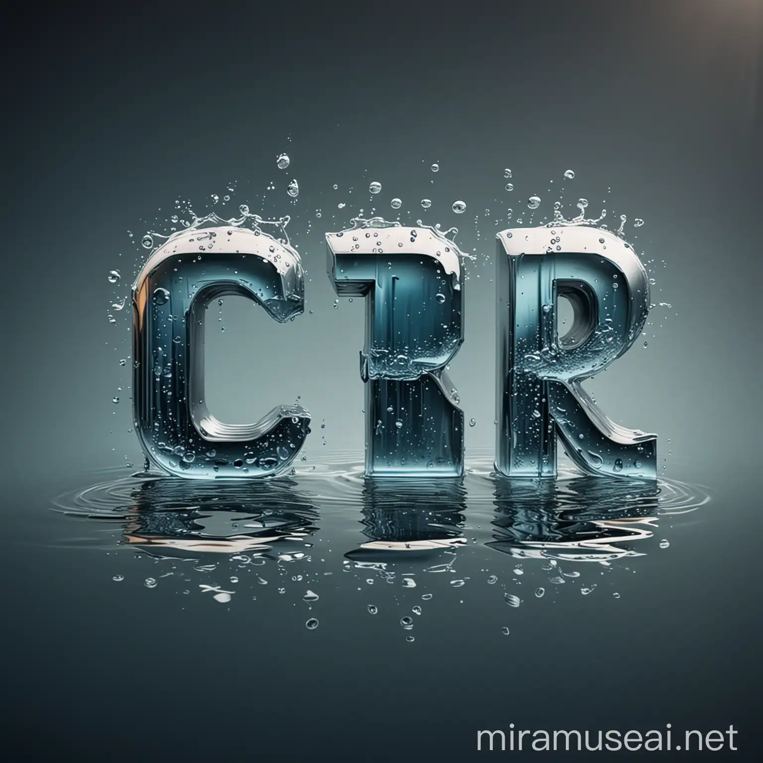 HighTech CR Letters Logo with Water Reflections