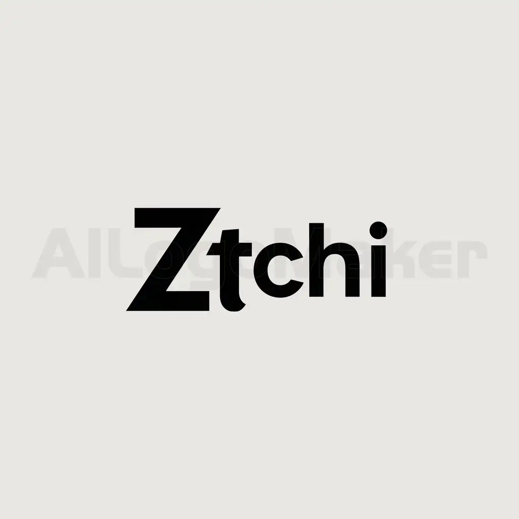 a logo design,with the text "ZTChi", main symbol:a logo design,with the text 'ZTChi', main symbol:Quiero una Z una T and the Word Chi in the logo, no matter if they are overlaid,Minimalistic,clear background,Minimalistic,clear background