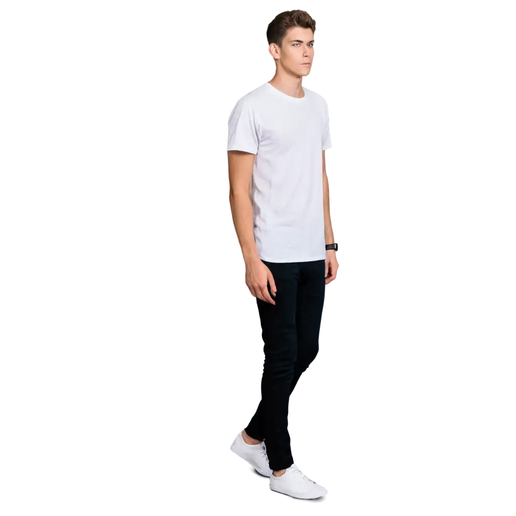 HighQuality-PNG-Image-Young-Man-with-Skin-Condition-in-White-Shirt-and-Black-Jeans