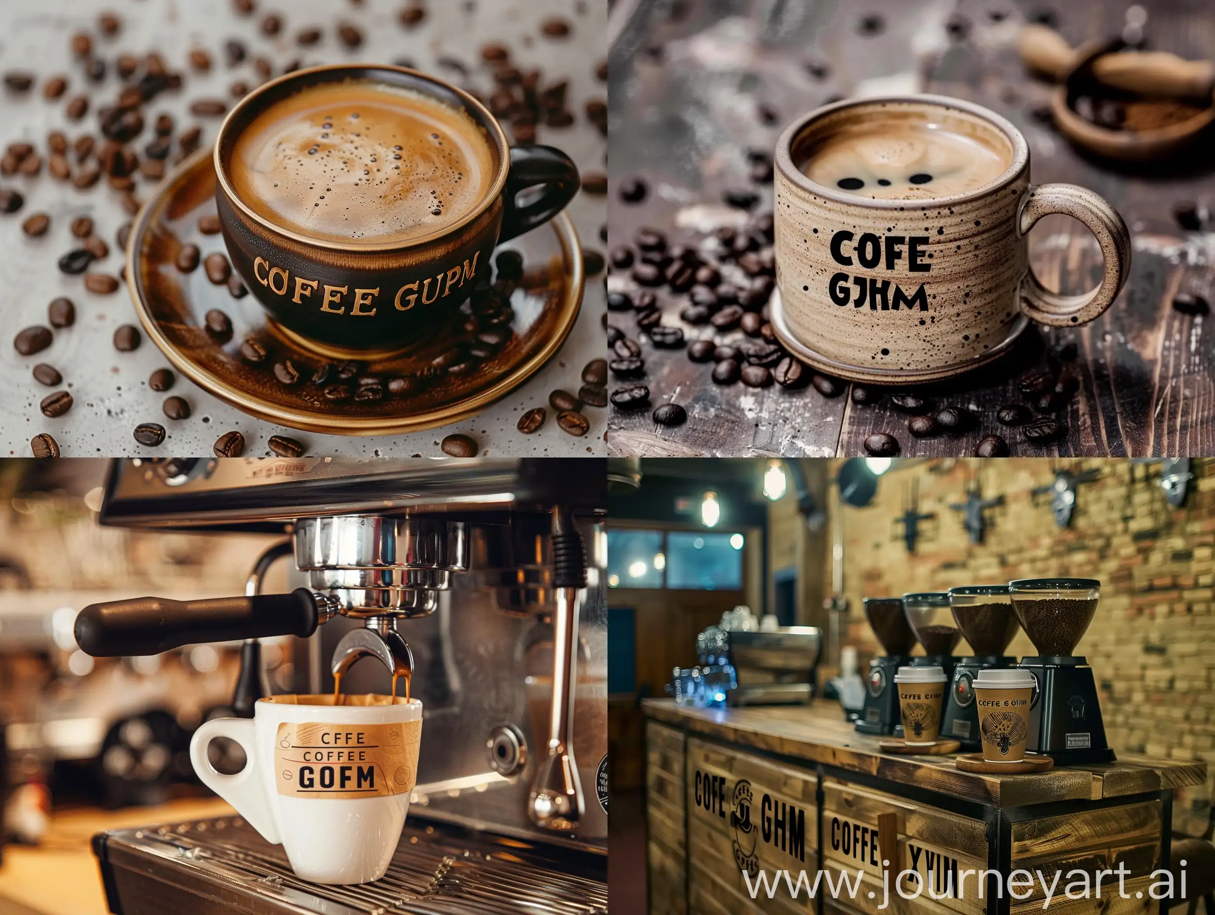 сделай большой кофе в городе Орехово-Зуево с надписью на кофе COFFEE GYM