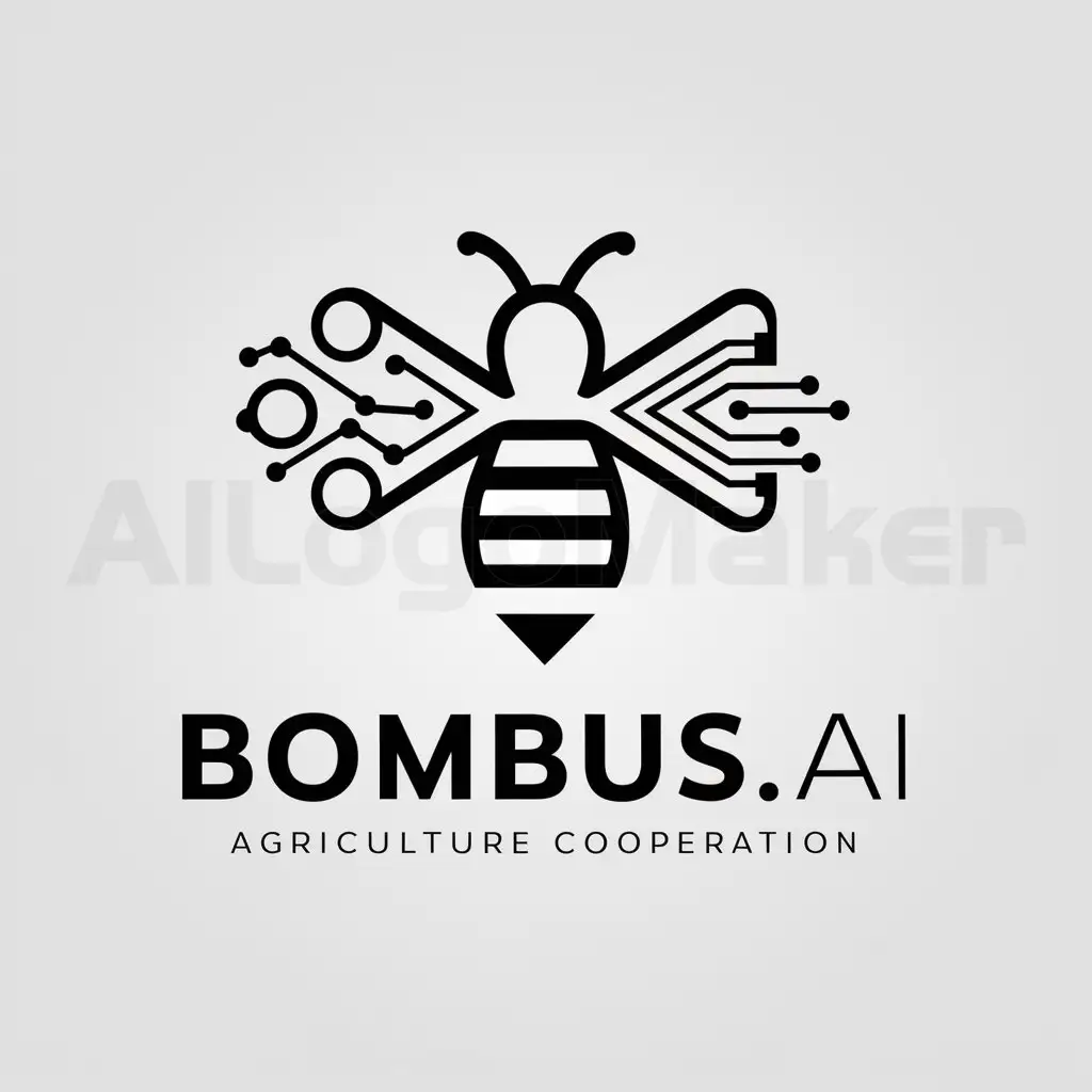 LOGO-Design-for-BOMBUSAI-Futuristic-Fusion-of-Artificial-Intelligence-and-Agriculture