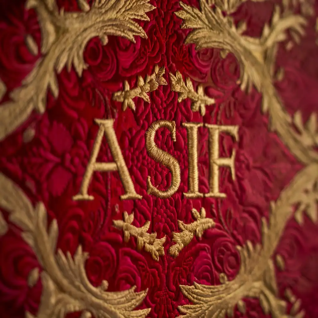 A red and yellowish wallpaper saying "ASIF"