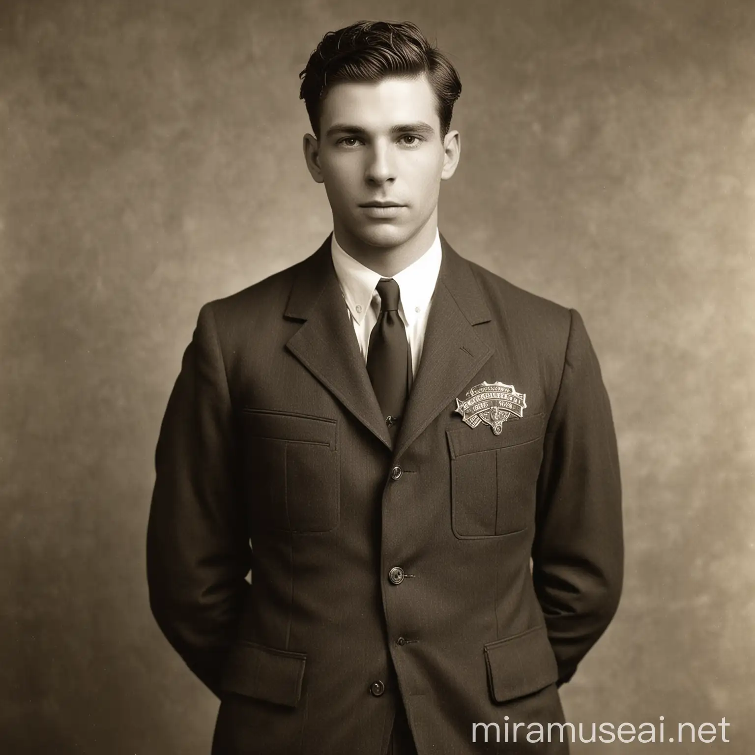 Vintage Portrait of Impeccable 1920s FBI Undercover Agent
