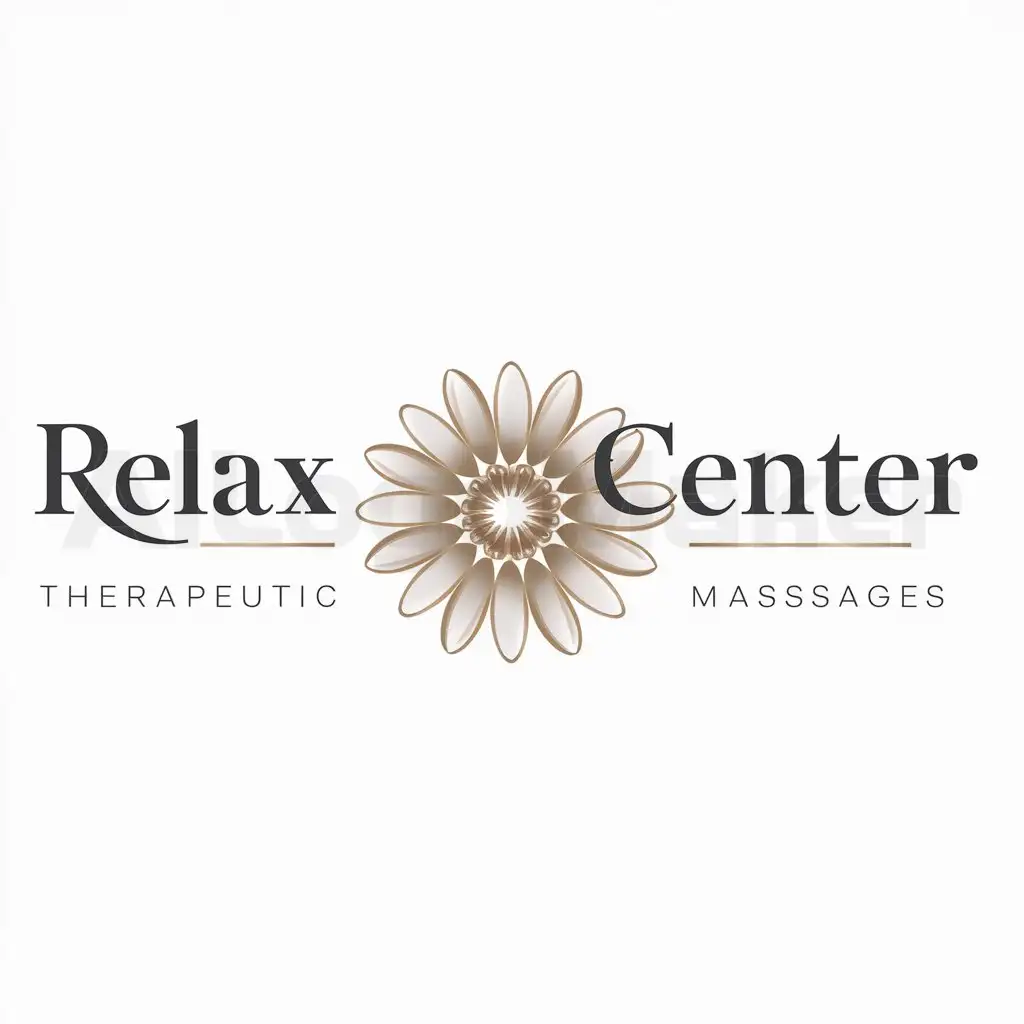 a logo design,with the text "Relax Center", main symbol:Flor del otto en hd,Moderate,be used in Therapeutic Massages industry,clear background