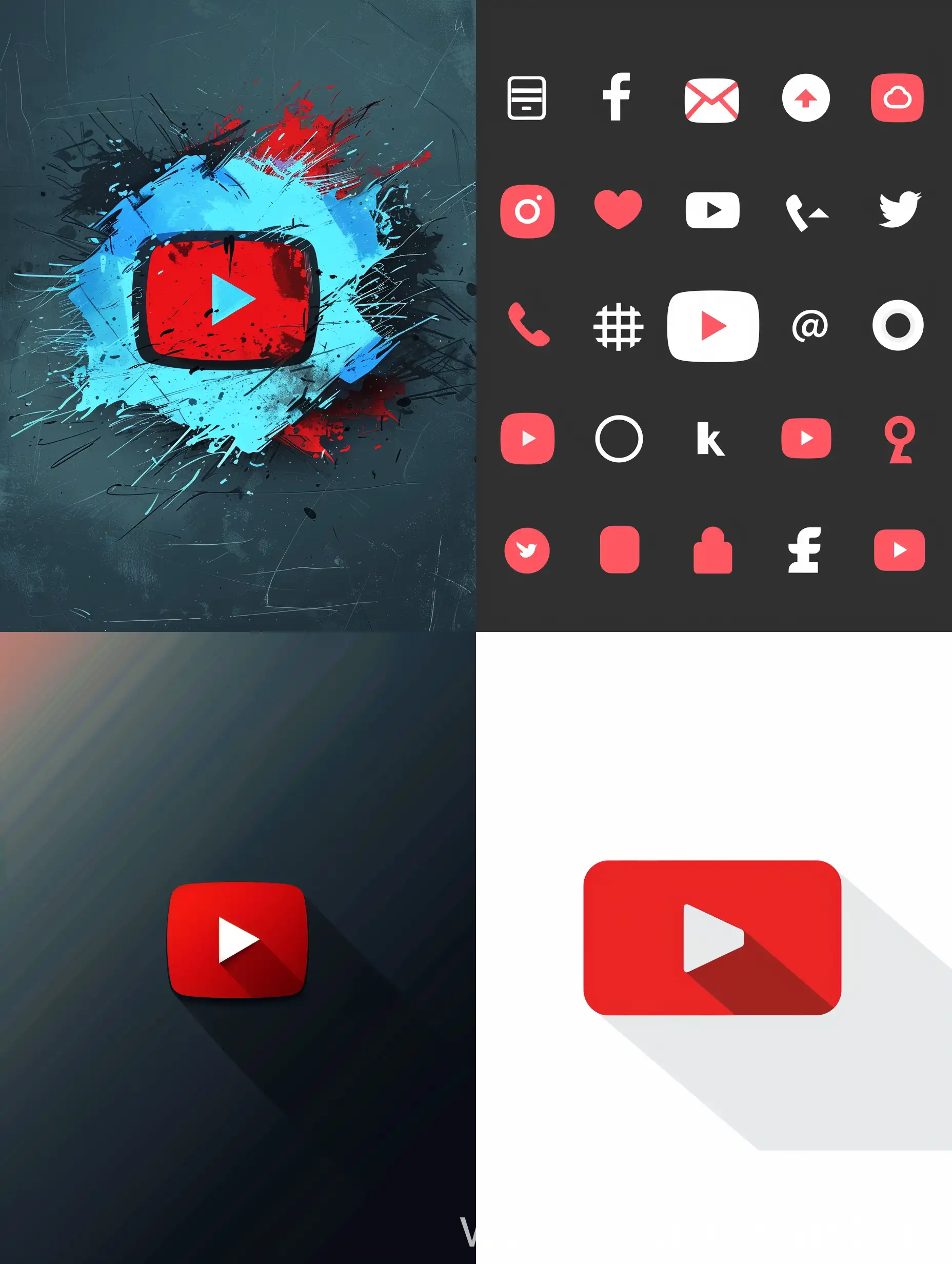 Make a proffesional youtube logo,with symbols 