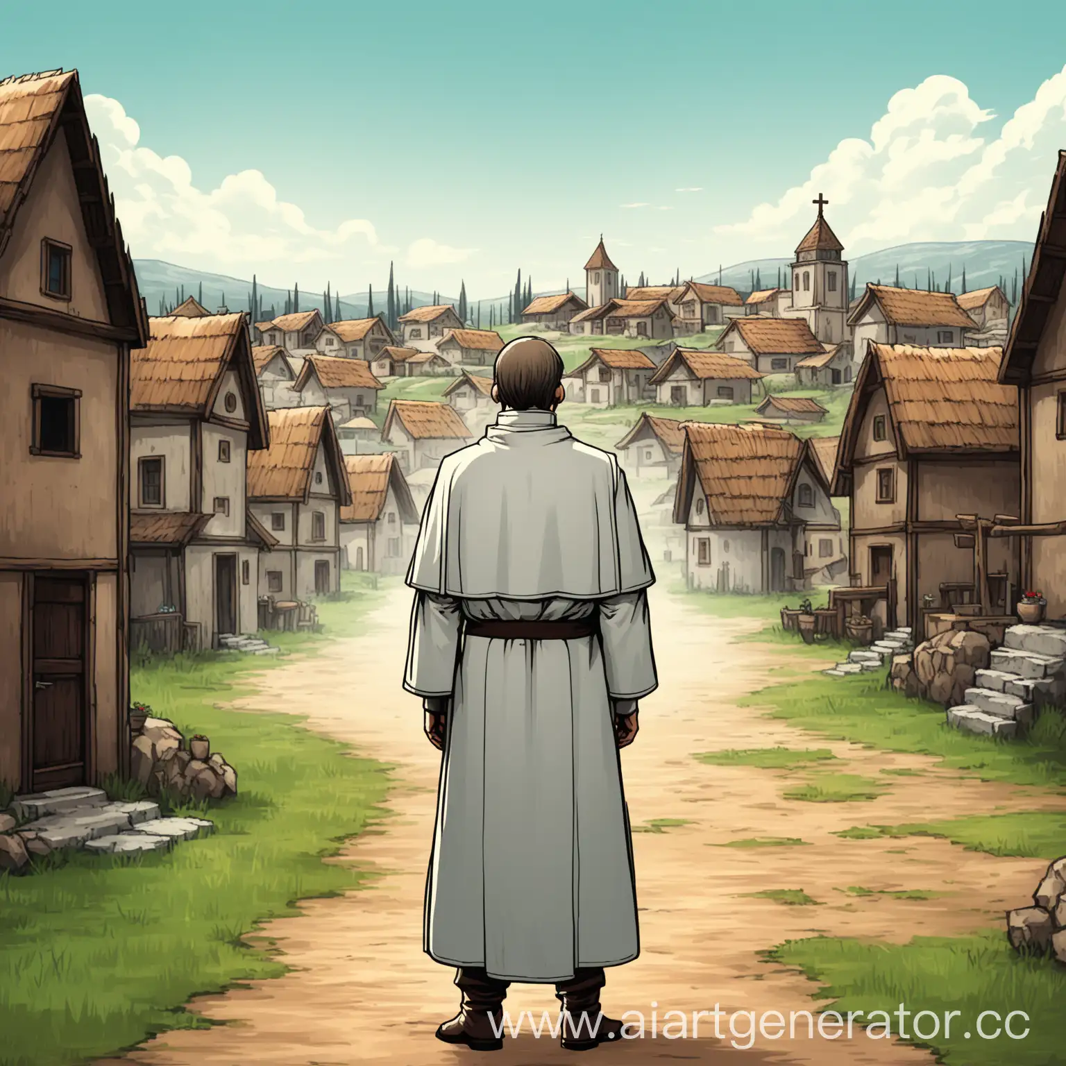 Young-Cowboy-Priest-Sima-in-Modern-Village-RPG-Style-Portrait