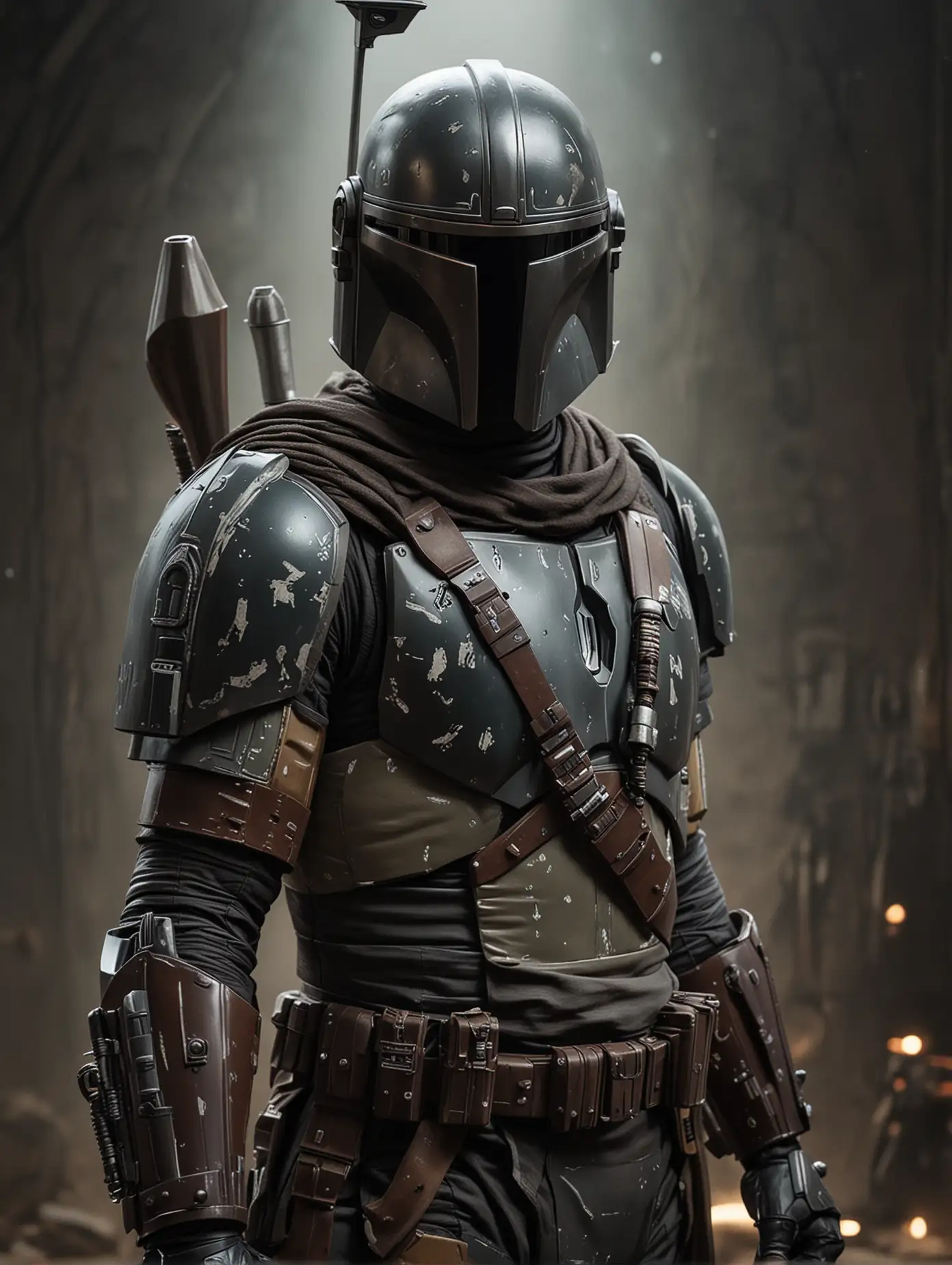 Mandalorian-Battles-Darth-Vader-in-Black-Armor