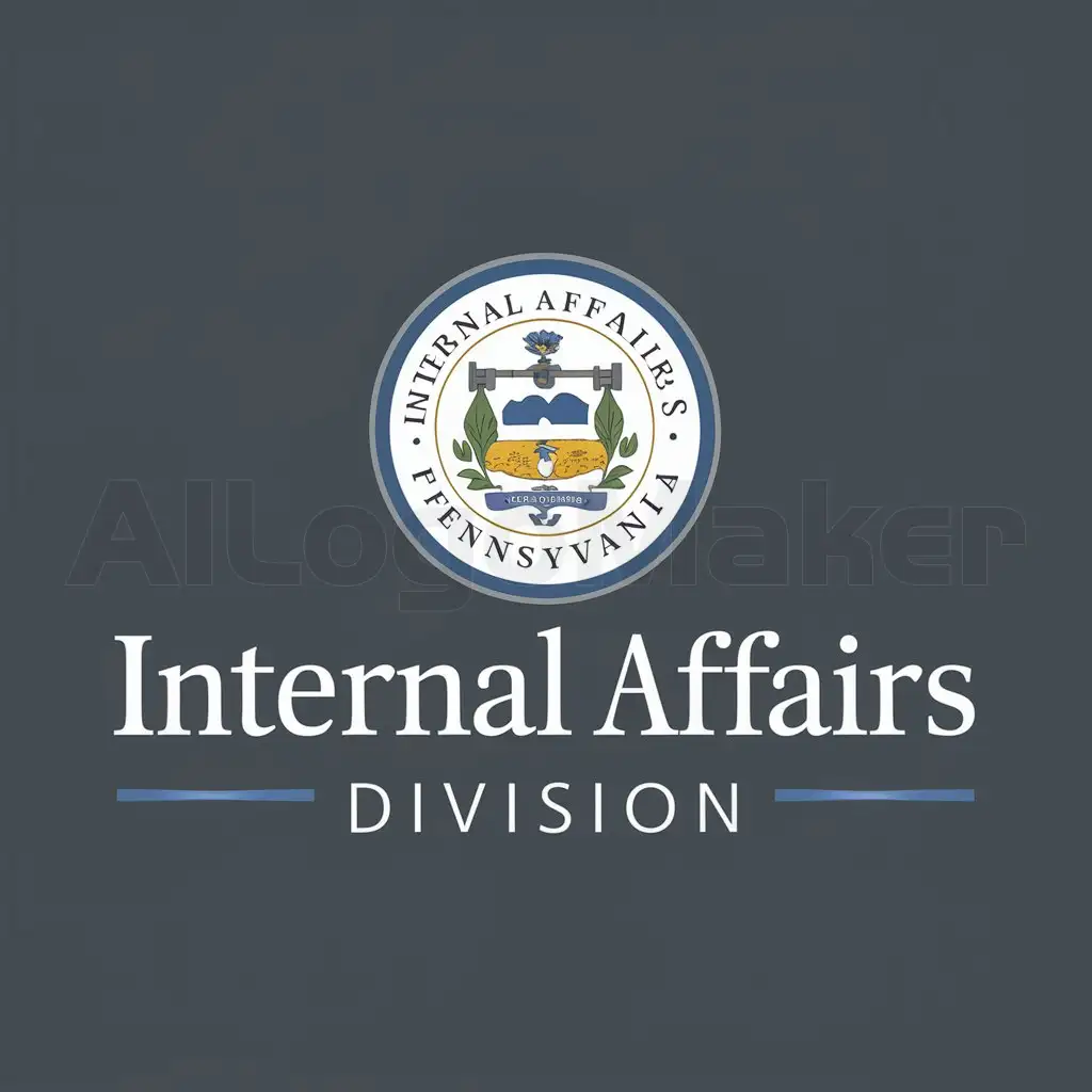 a logo design,with the text "Internal Affairs Division", main symbol:Seal  of Pennsylvania,Moderate,clear background