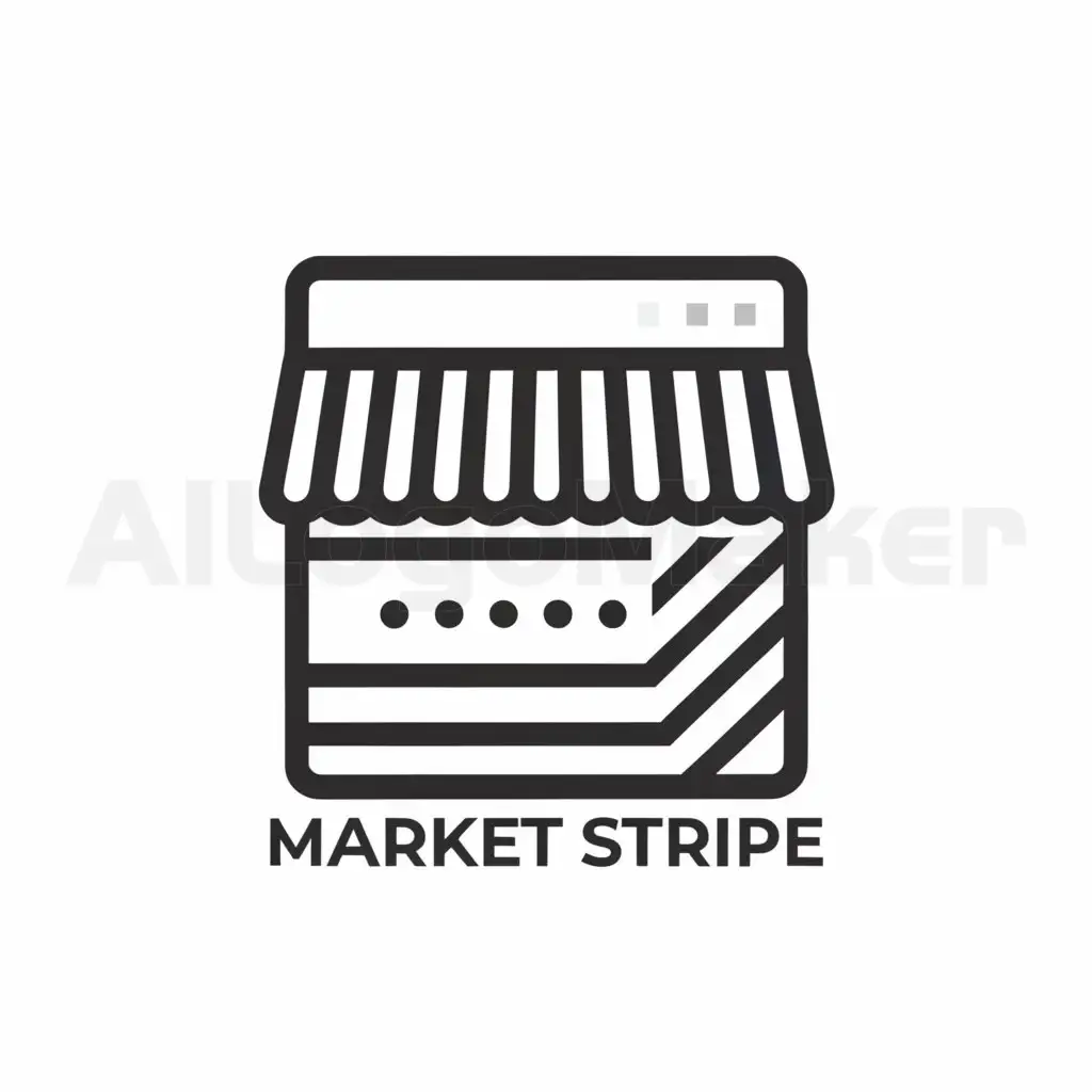 a logo design,with the text "Market Stripe", main symbol:Closing brand,Minimalistic,be used in Clothing industry,clear background
