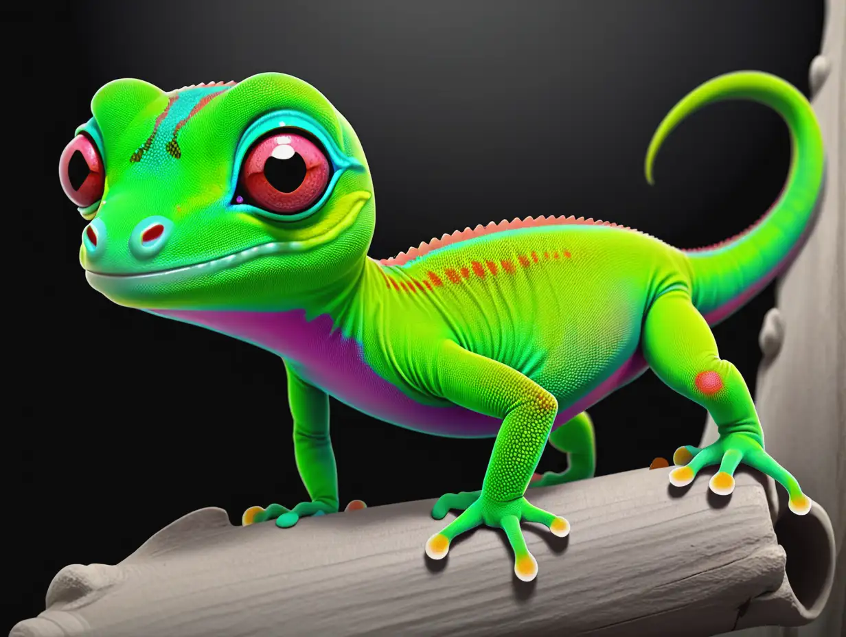 Colorful Cartoon Green Day Gecko