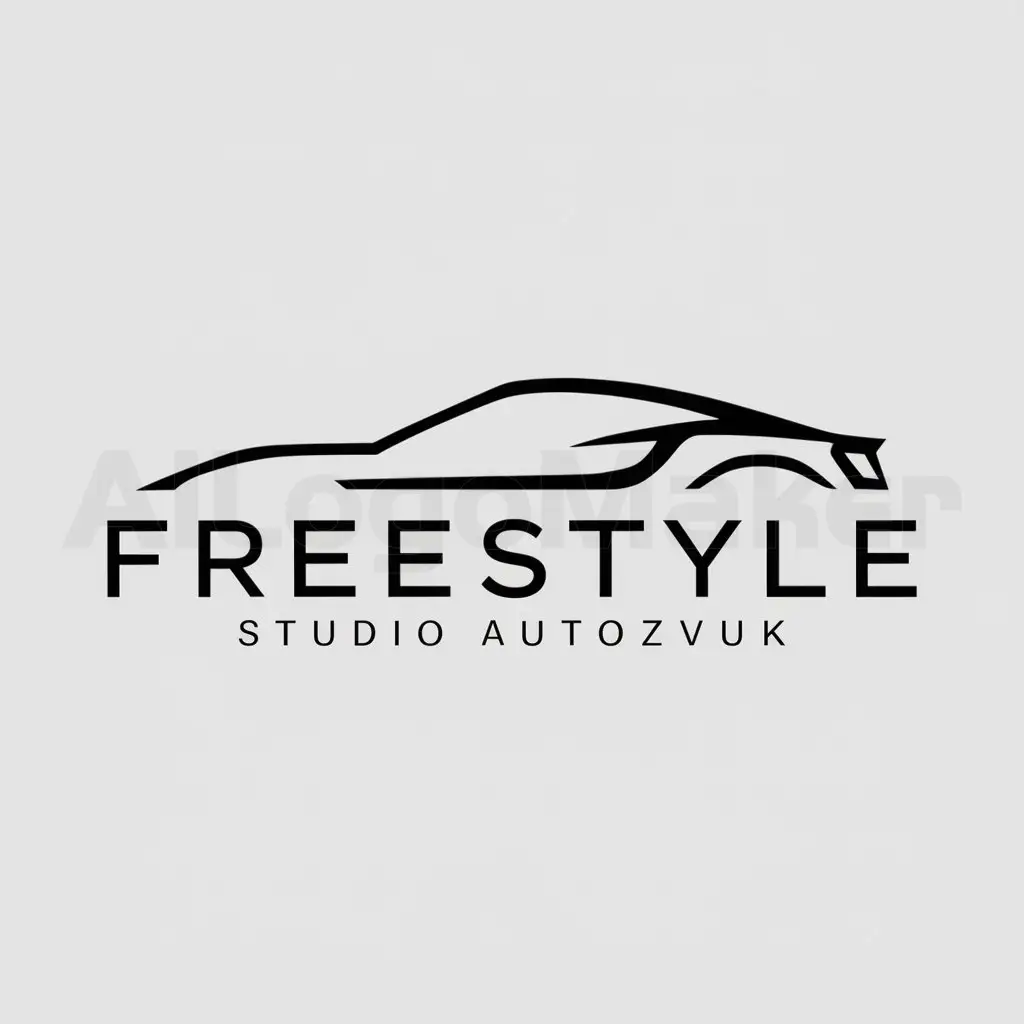 a logo design,with the text "Freestyle", main symbol:Studio Autozvuk,Moderate,be used in Automotive industry,clear background