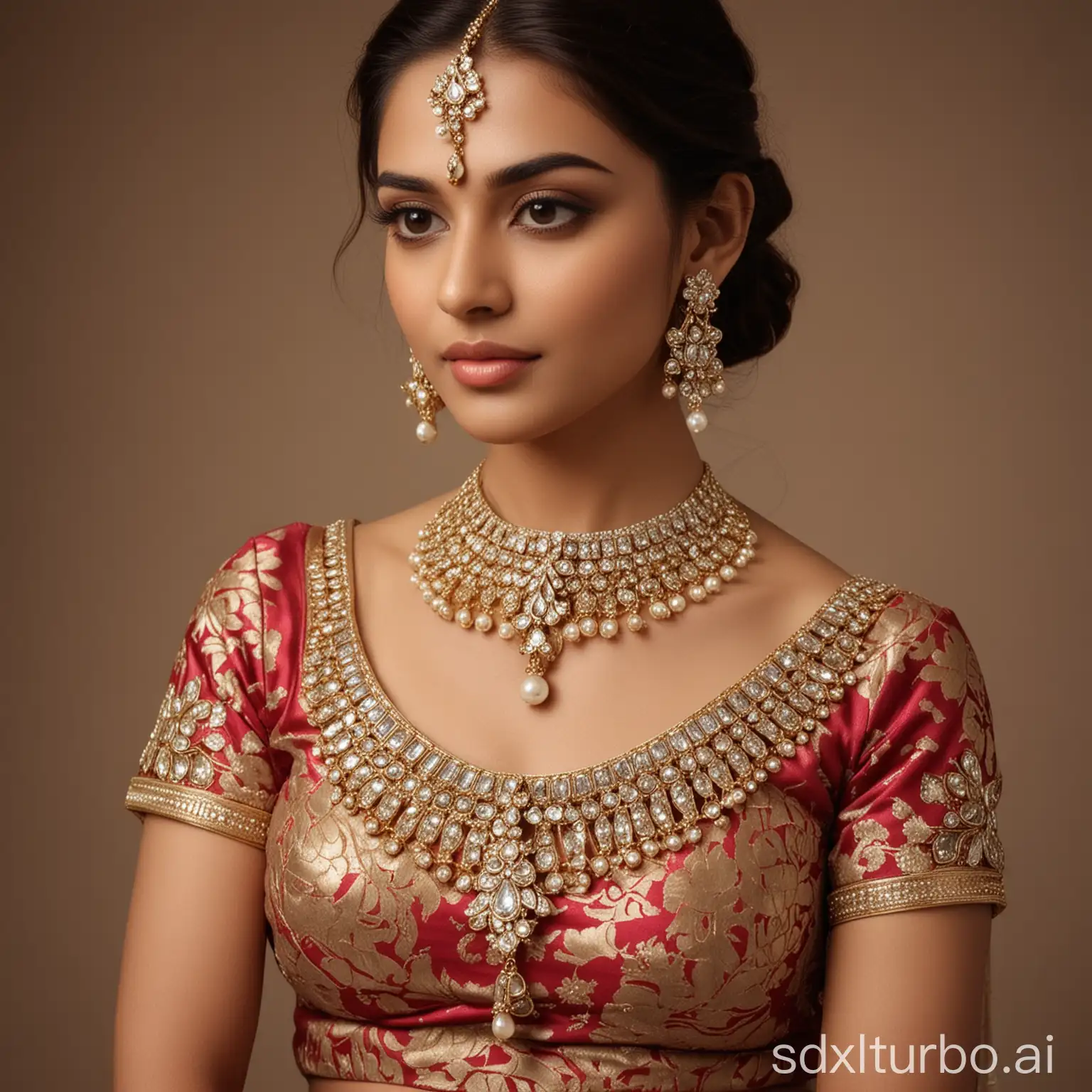 Witness how the jewellery graces our bridal model, infusing her presence with a touch of grandeur & charm. From intricately designed #Necklaces that frame her neckline to exquisite #Earrings that enhance her beauty, every piece tells a tale of elegance & devotion. Explore the #wedding Wearing Jewellery Collection @rhrjewellers ,