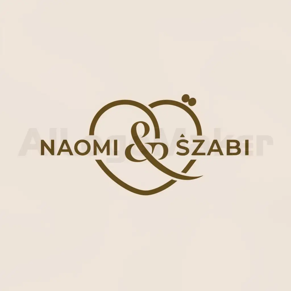 a logo design,with the text "Naomi & Szabi", main symbol:Wedding,Moderate,be used in Others industry,clear background