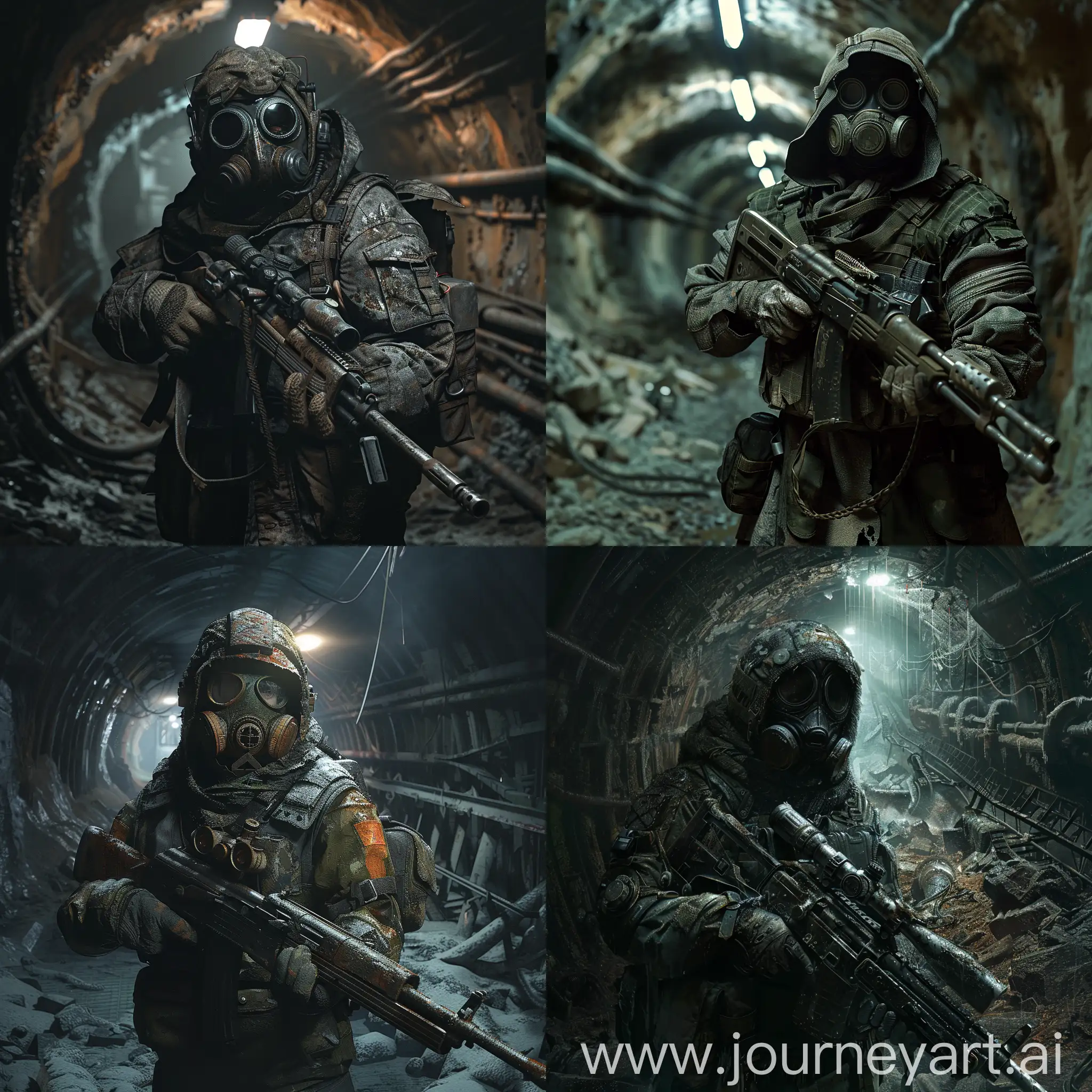 Survivor-in-PostApocalyptic-Catacombs-with-Soviet-Sniper-Rifle