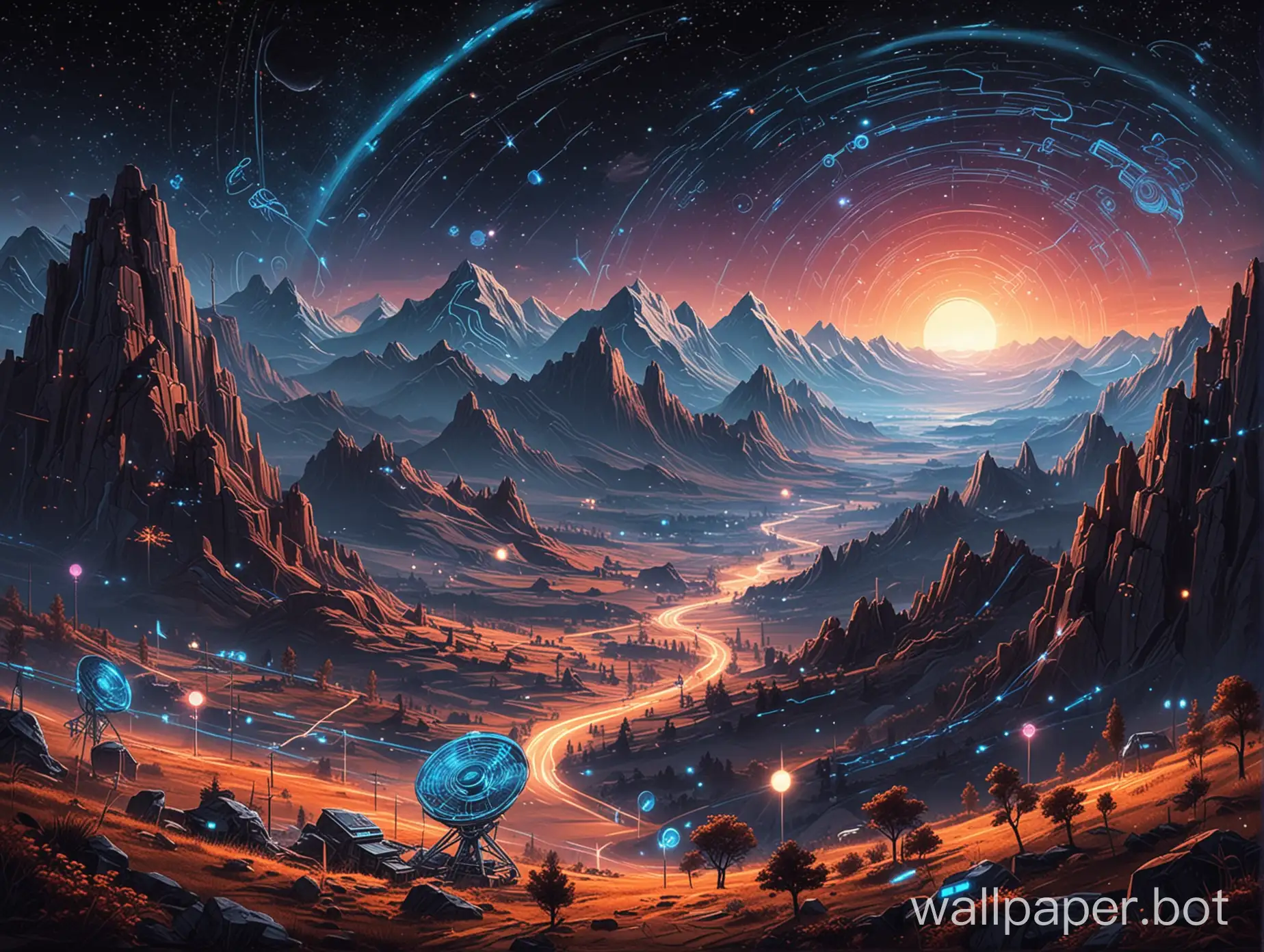 TronInspired-Radio-Astronomy-Stars-Circuits-and-Mountains-Merge-in-Futuristic-Art