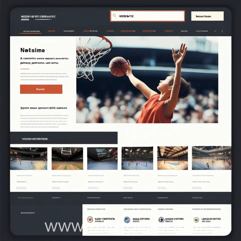 Нужен интерфейс сайта - платформы, где будет много спортивных разделов, такие как: свободные площадки, поиск партнеров, спортивный магазин и т.п.