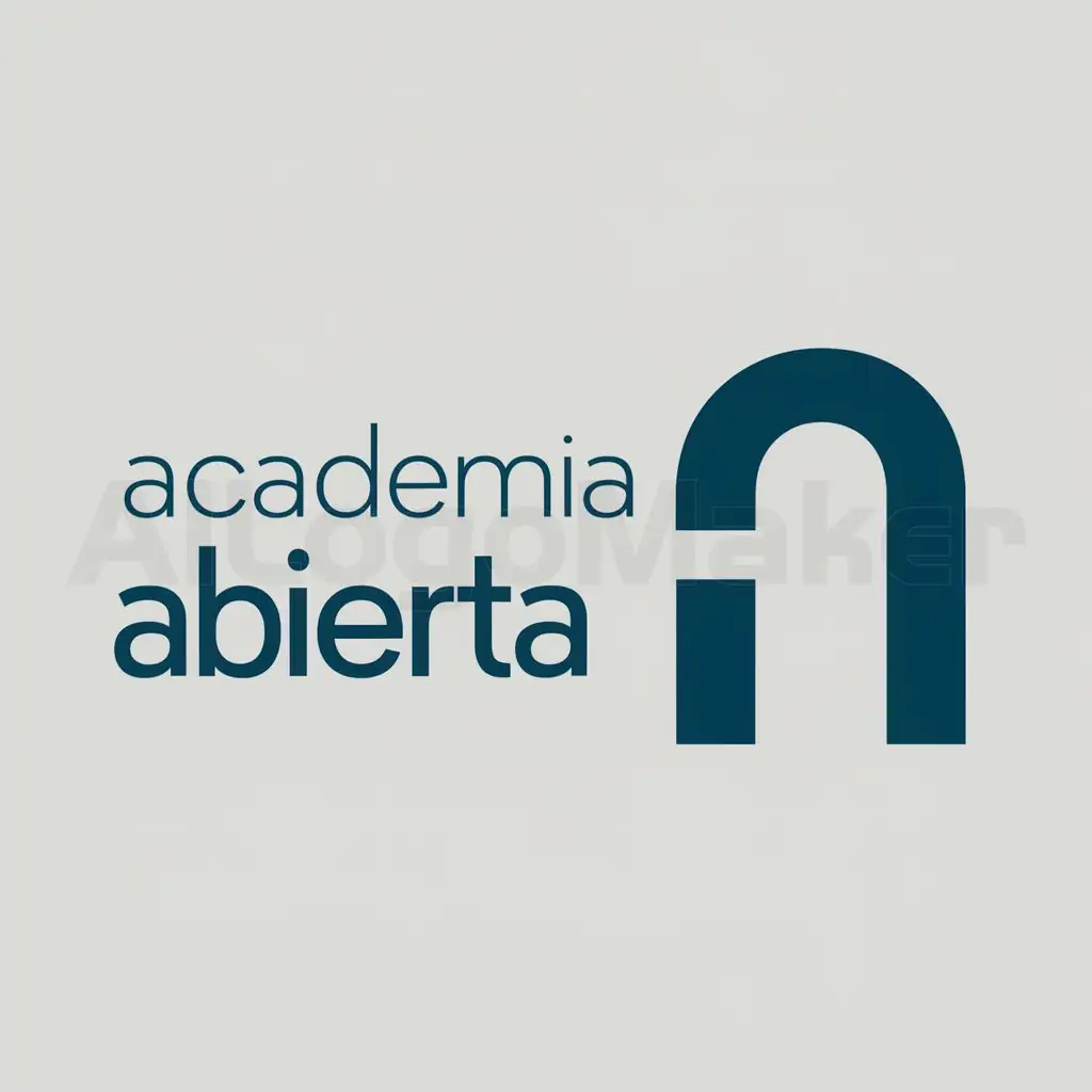a logo design,with the text "academia abierta", main symbol:a a,Moderate,clear background