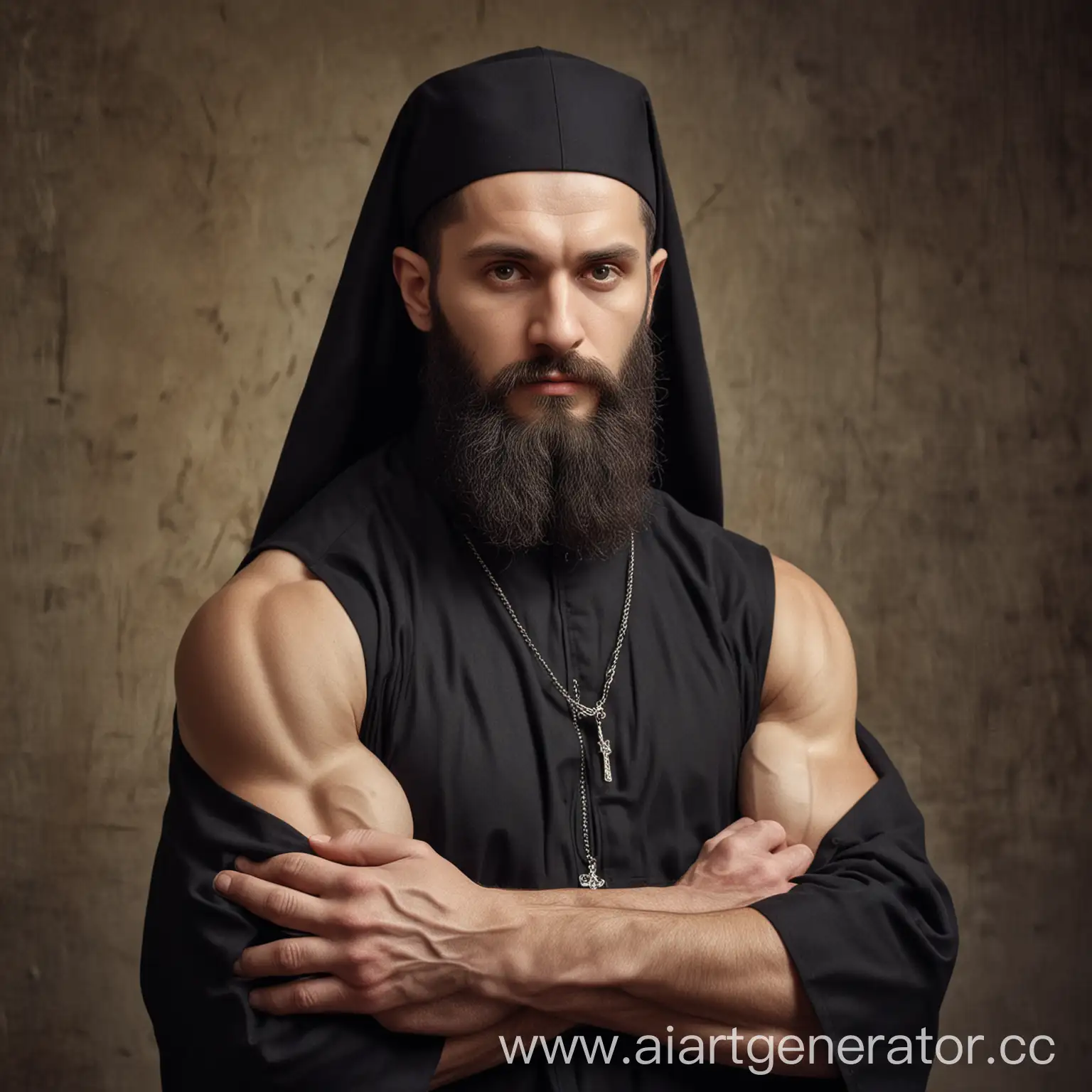 Muscular-Orthodox-Priest-Standing-Tall