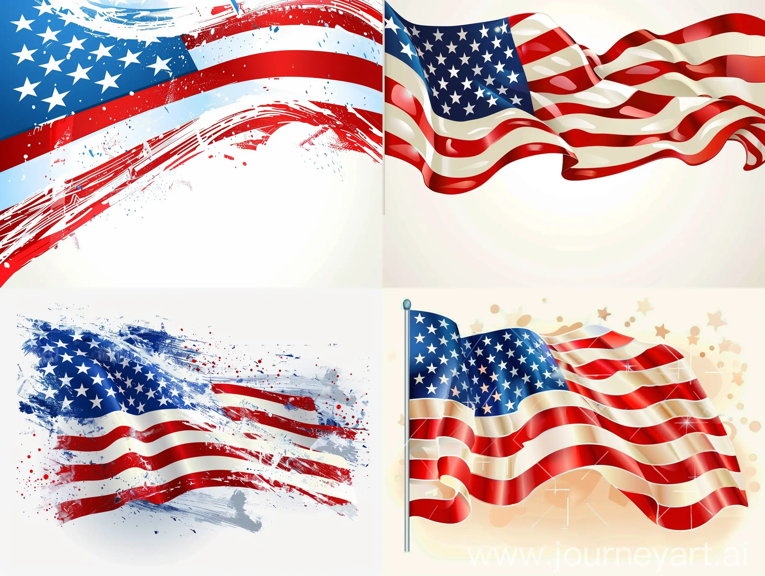 vector background with american flag 