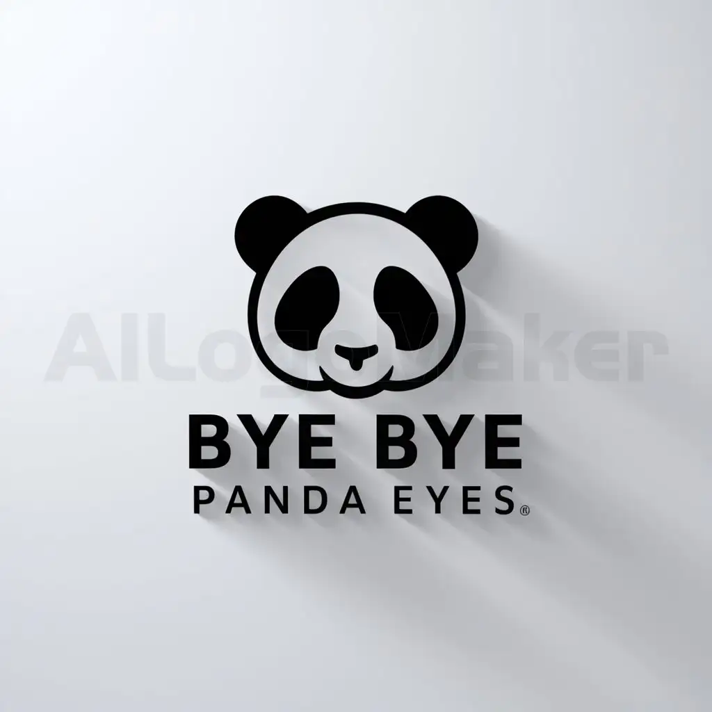 a logo design,with the text "Bye Bye Panda Eyes", main symbol:Panda Eyes,Minimalistic,be used in Nonprofit industry,clear background
