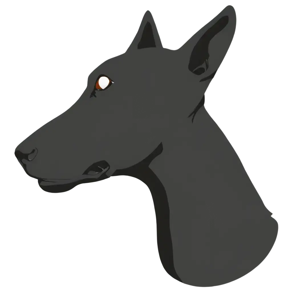 HighResolution-Doberman-Head-PNG-Image-with-White-Silhouette-Captivating-Artistry-for-Various-Creative-Projects