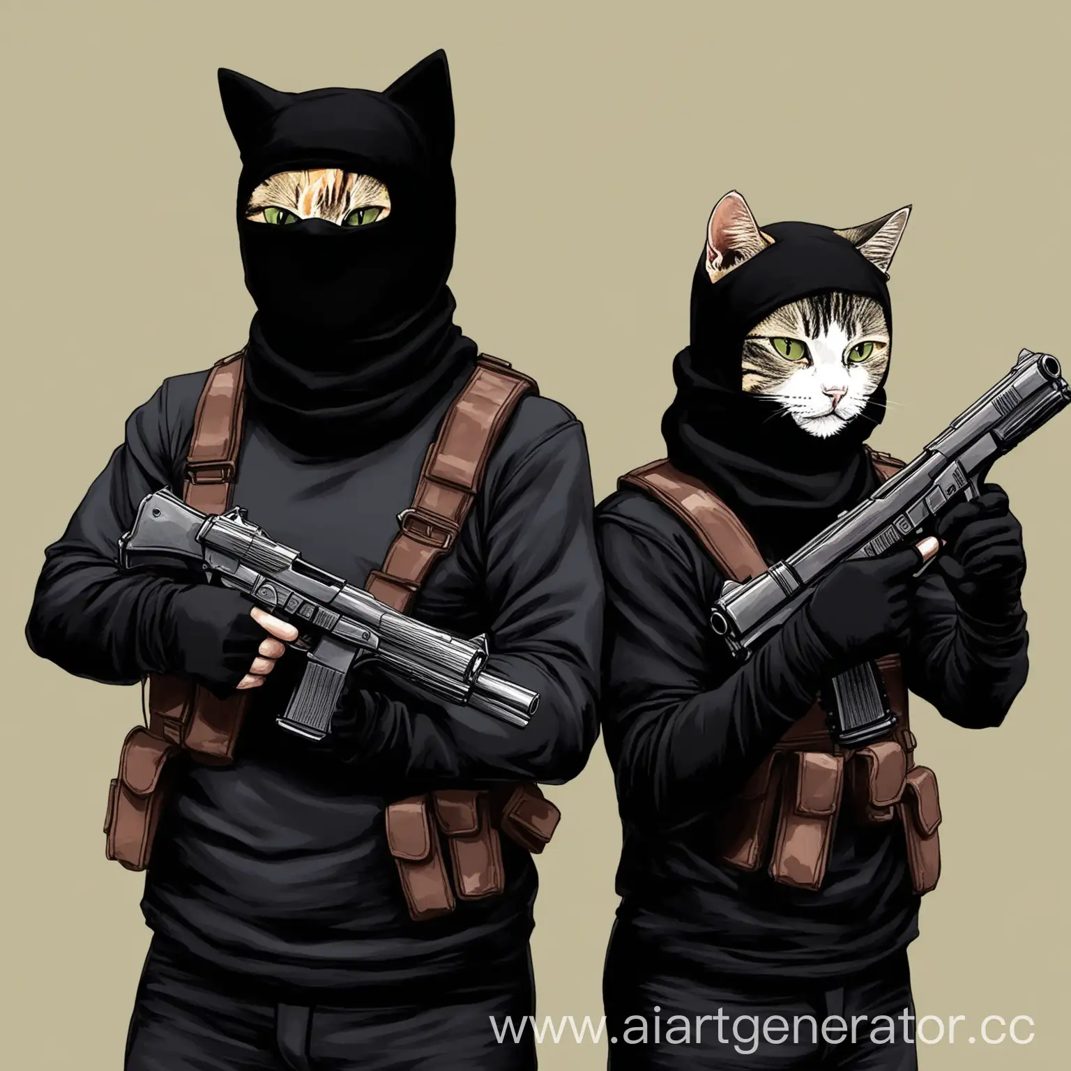 Criminal-Cats-in-Balaclavas-Armed-with-Pistols