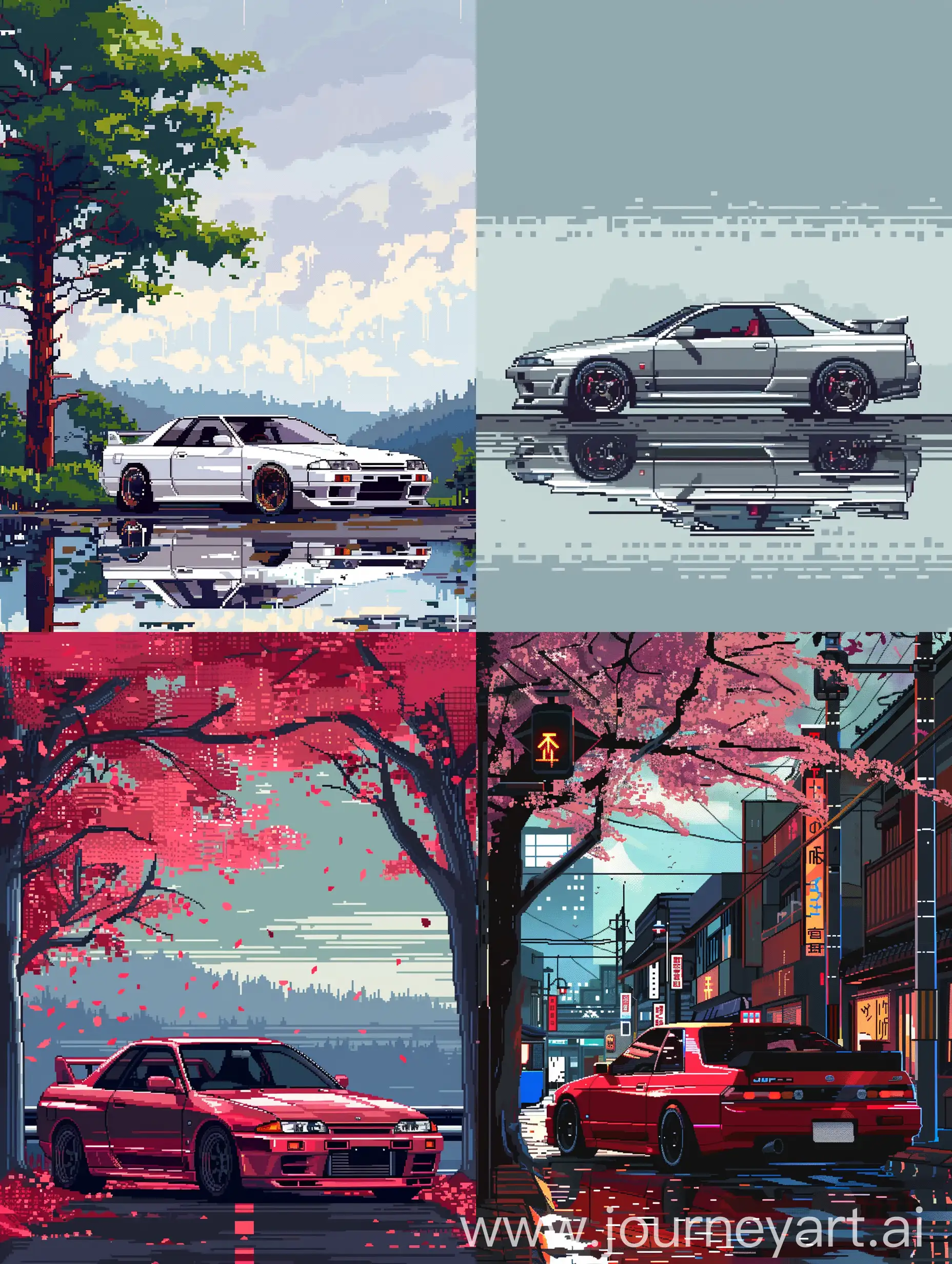 Pixel-Art-Illustration-of-JDM-Car