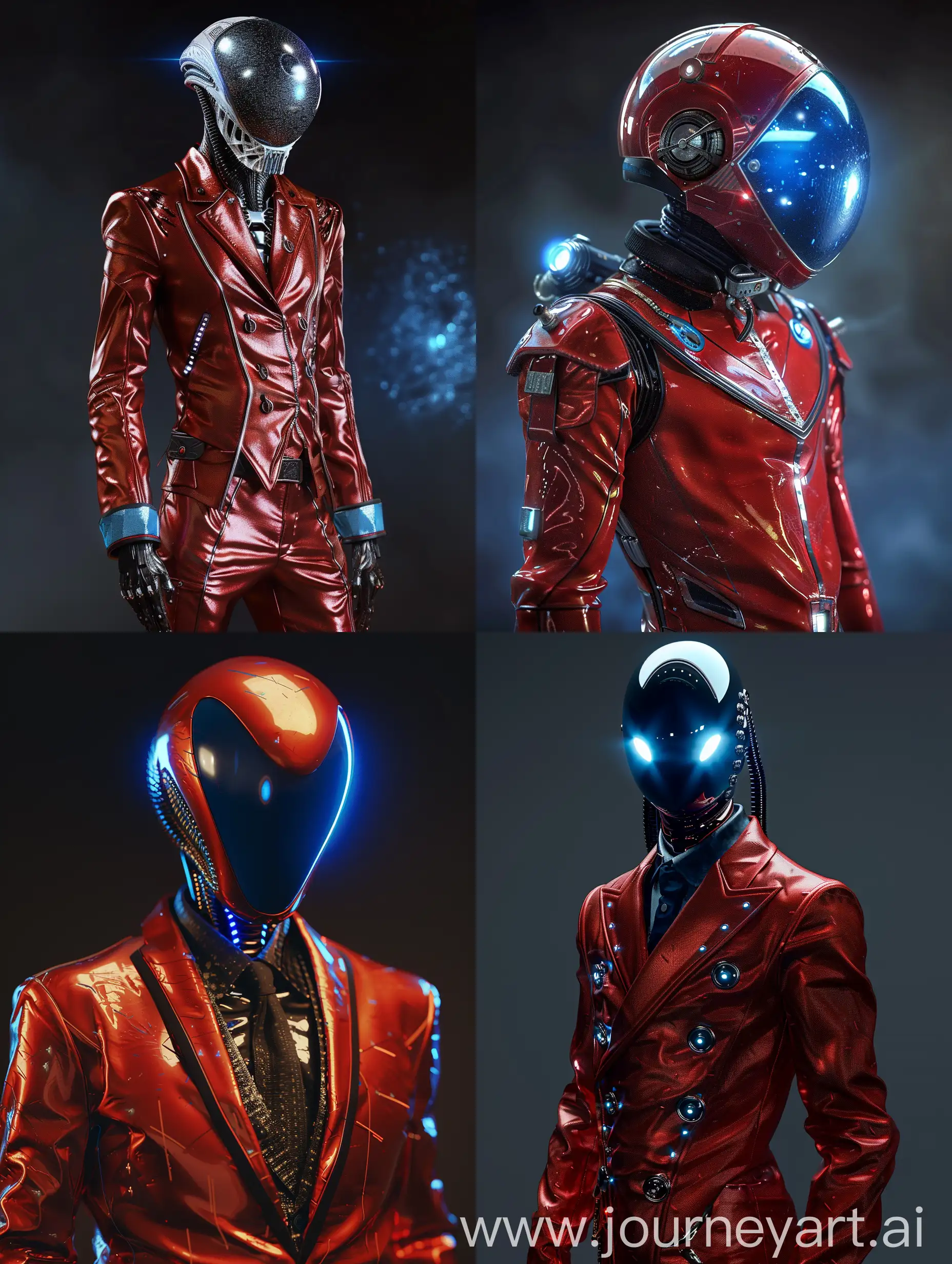 Pearl red suit weared space alien voyager concept art with fine crisp complex elegant details studio illuminated great soft ciaro oscuro shades mid contrast 28 mm camera lens shot cinematic compose blue rim light illuminated sharp focus ultra realist render photo