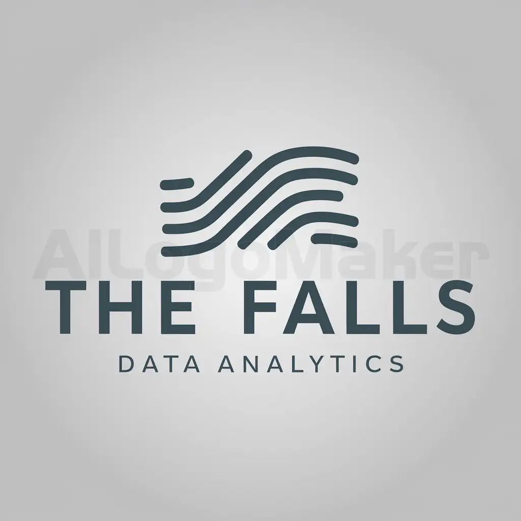 a logo design,with the text "The Falls Data Analytics", main symbol:Data,Moderate,be used in Technology industry,clear background