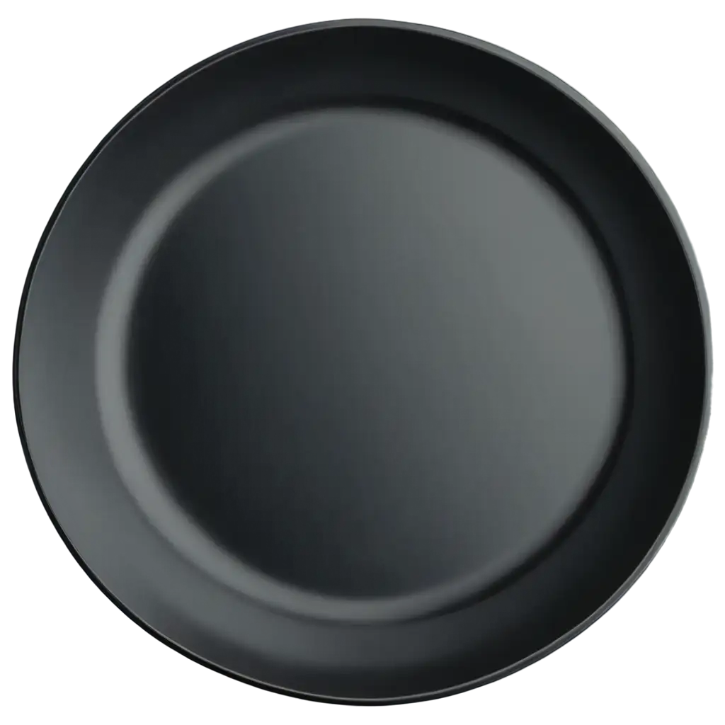 png file of a black plate on a white background