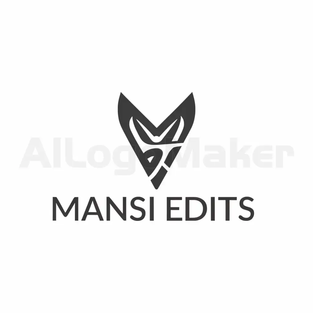 a logo design,with the text "Mansi Edits", main symbol:Mansi Edits,Moderate,be used in """
Quotes
""" industry,clear background