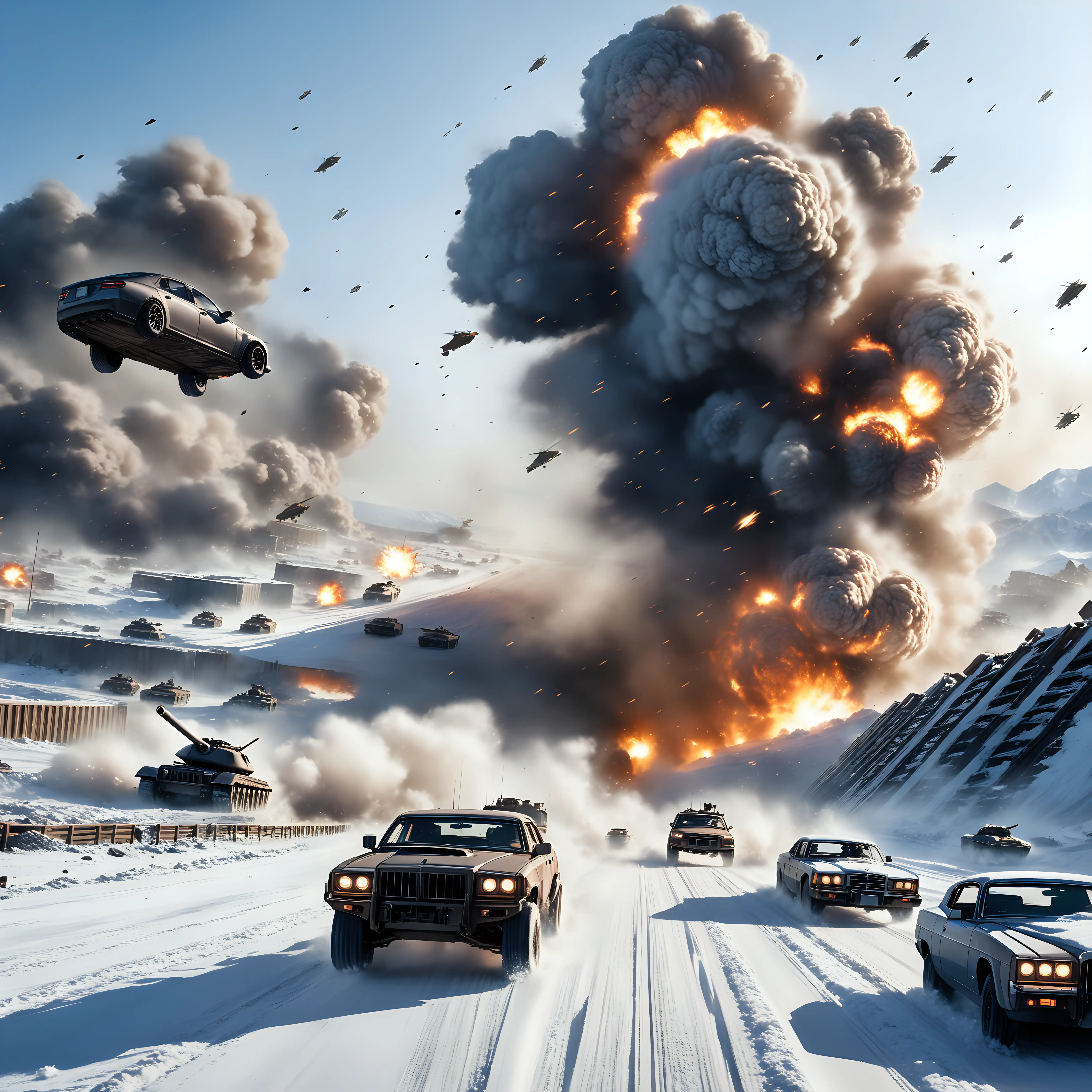HighStakes-Snowy-Car-Chase-Scene-with-Explosions-and-Dramatic-Escape