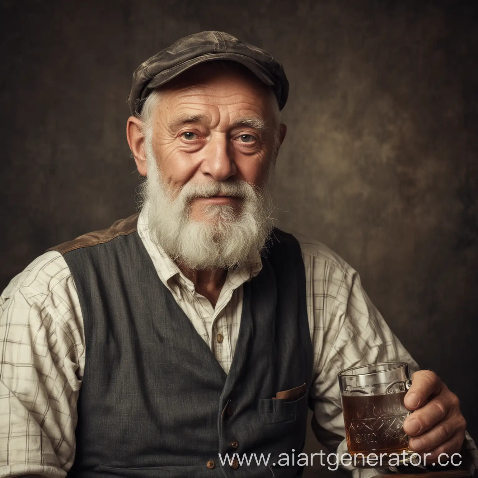 Elderly-Man-Enjoying-Homemade-Moonshine