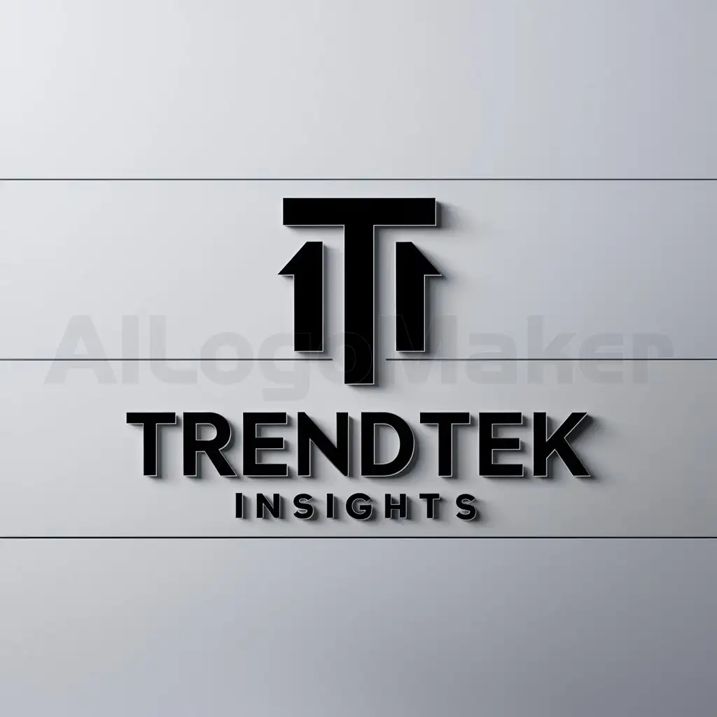 a logo design,with the text "TrendTek Insights", main symbol:tech,Moderate,be used in Others industry,clear background