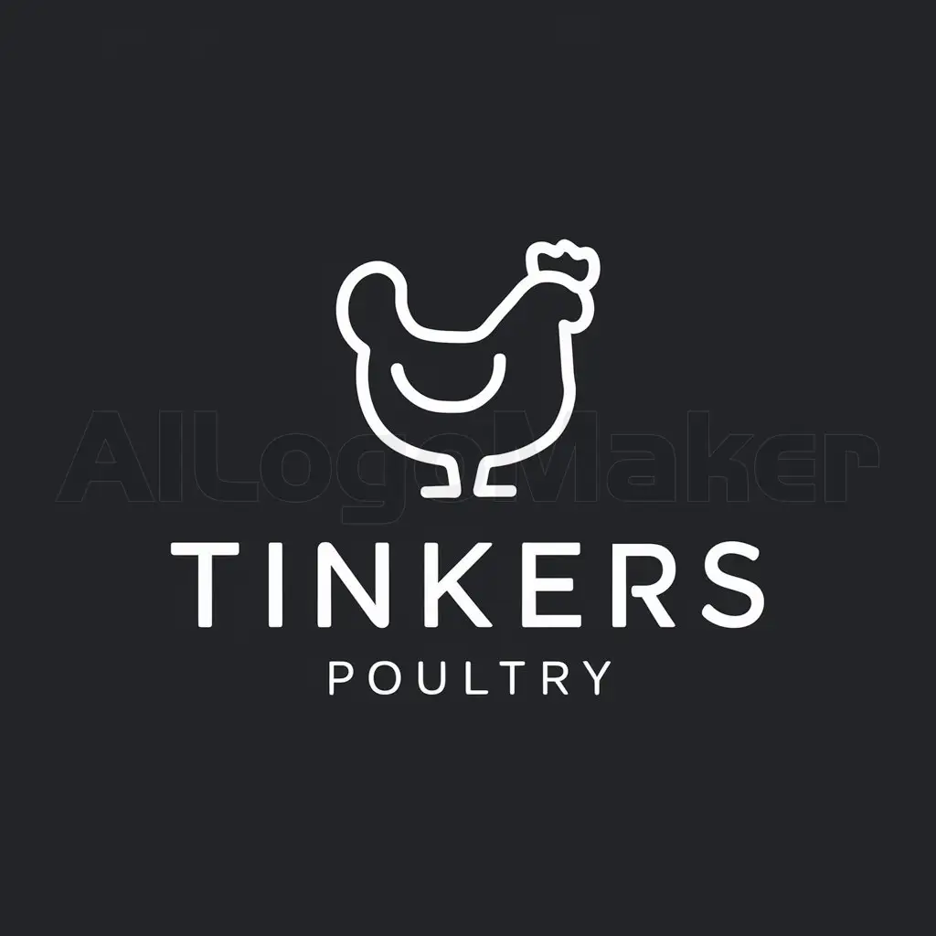 a logo design,with the text "Tinkers Poultry", main symbol:poultry,Minimalistic,be used in Food industry,clear background