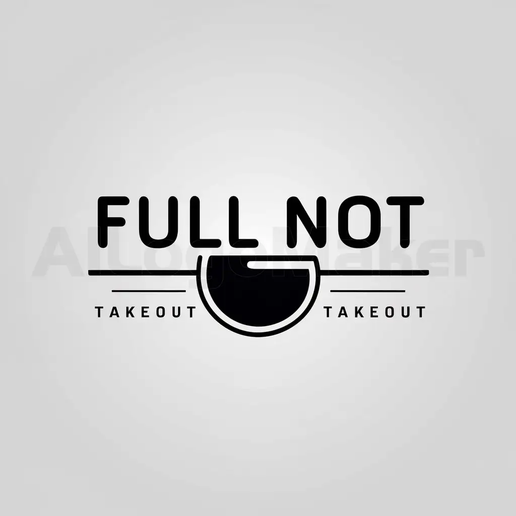a logo design,with the text "full not", main symbol:disk,Minimalistic,be used in takeout industry,clear background