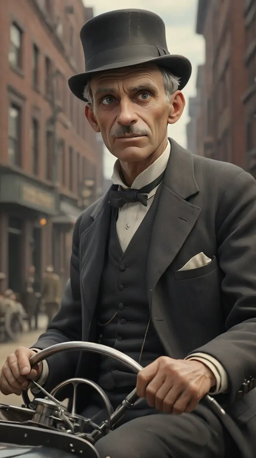 Cinematic and dramatic, 3d portrait.  
Era: 1896

Scene: Henry Ford.  The Model T Man: The Surprising Life of Henry Ford.