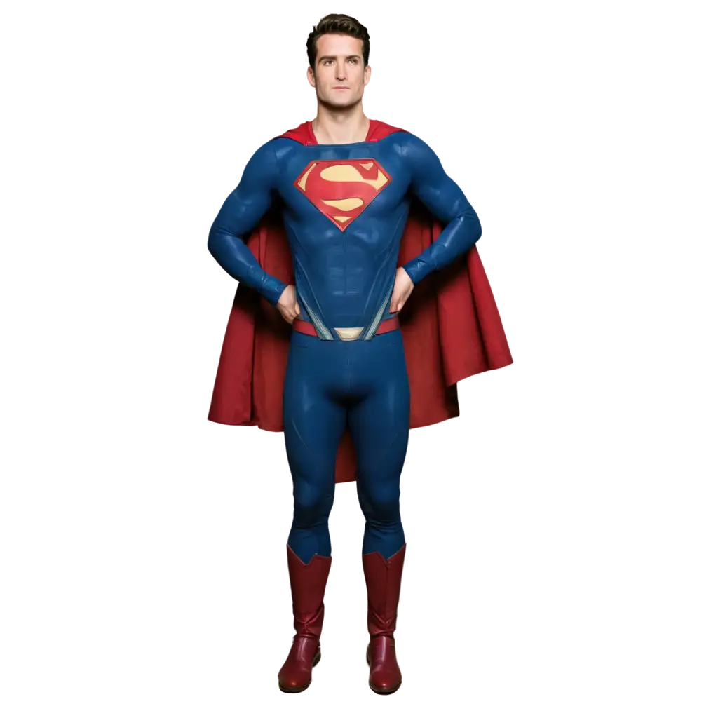 a superman, stand, full body