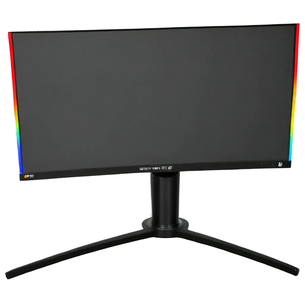 Enhanced-Gaming-Experience-Gaming-Monitor-with-Vibrant-RGB-Color-Lights-in-PNG-Format