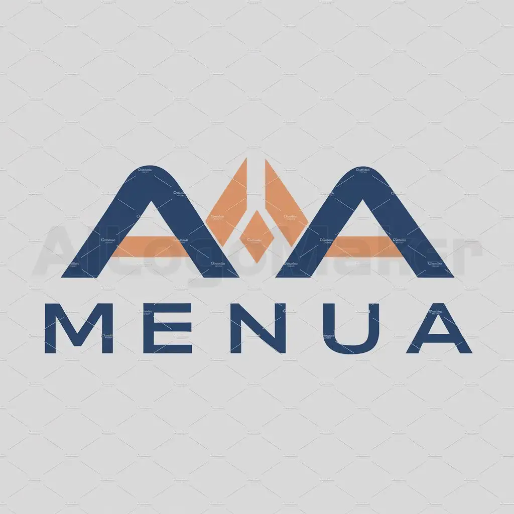 a logo design,with the text "Menua", main symbol:MA,Moderate,be used in Travel industry,clear background