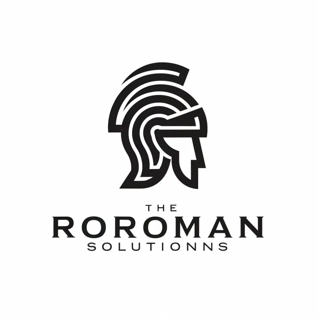 a logo design,with the text "The Roman Solutions", main symbol:Roman,complex,be used in Agency industry,clear background