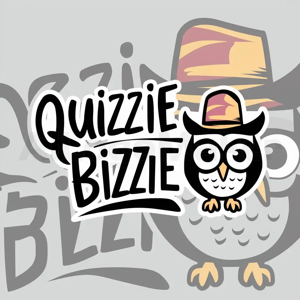 a logo design,with the text "QuizzieBizzie", main symbol:Quizz and fun,Moderate,clear background