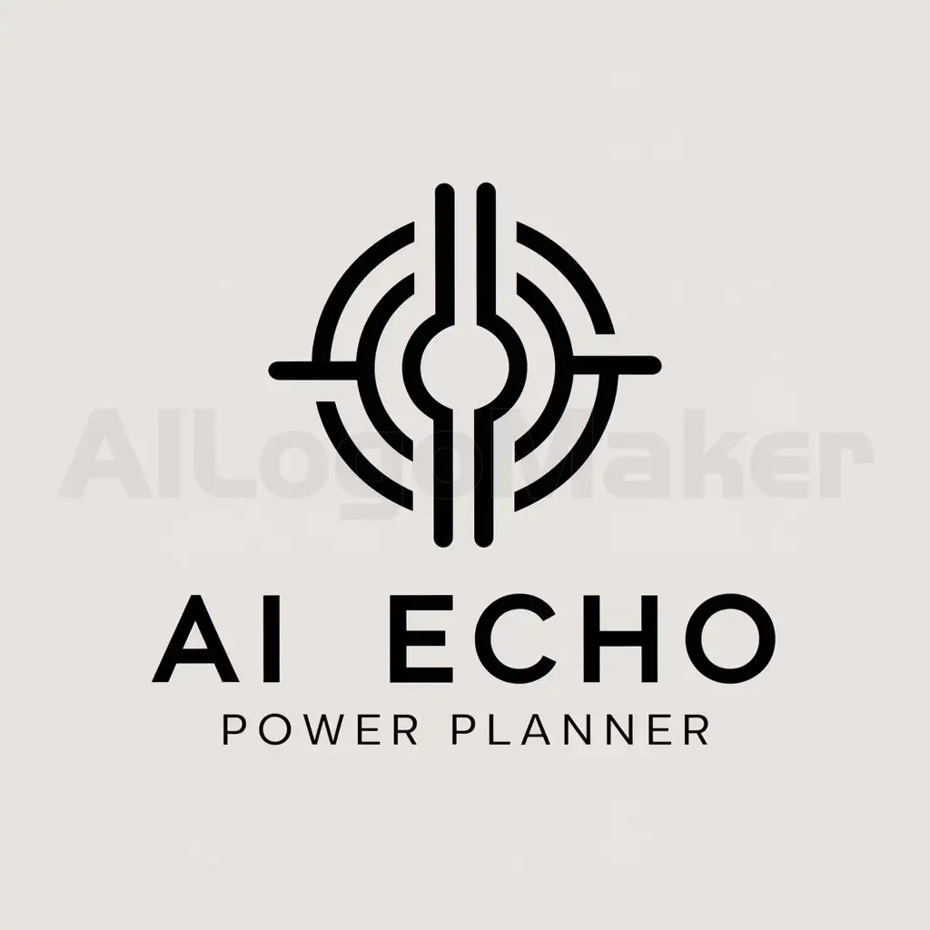 a logo design,with the text "ai echo power planner", main symbol:power,complex,be used in Technology industry,clear background