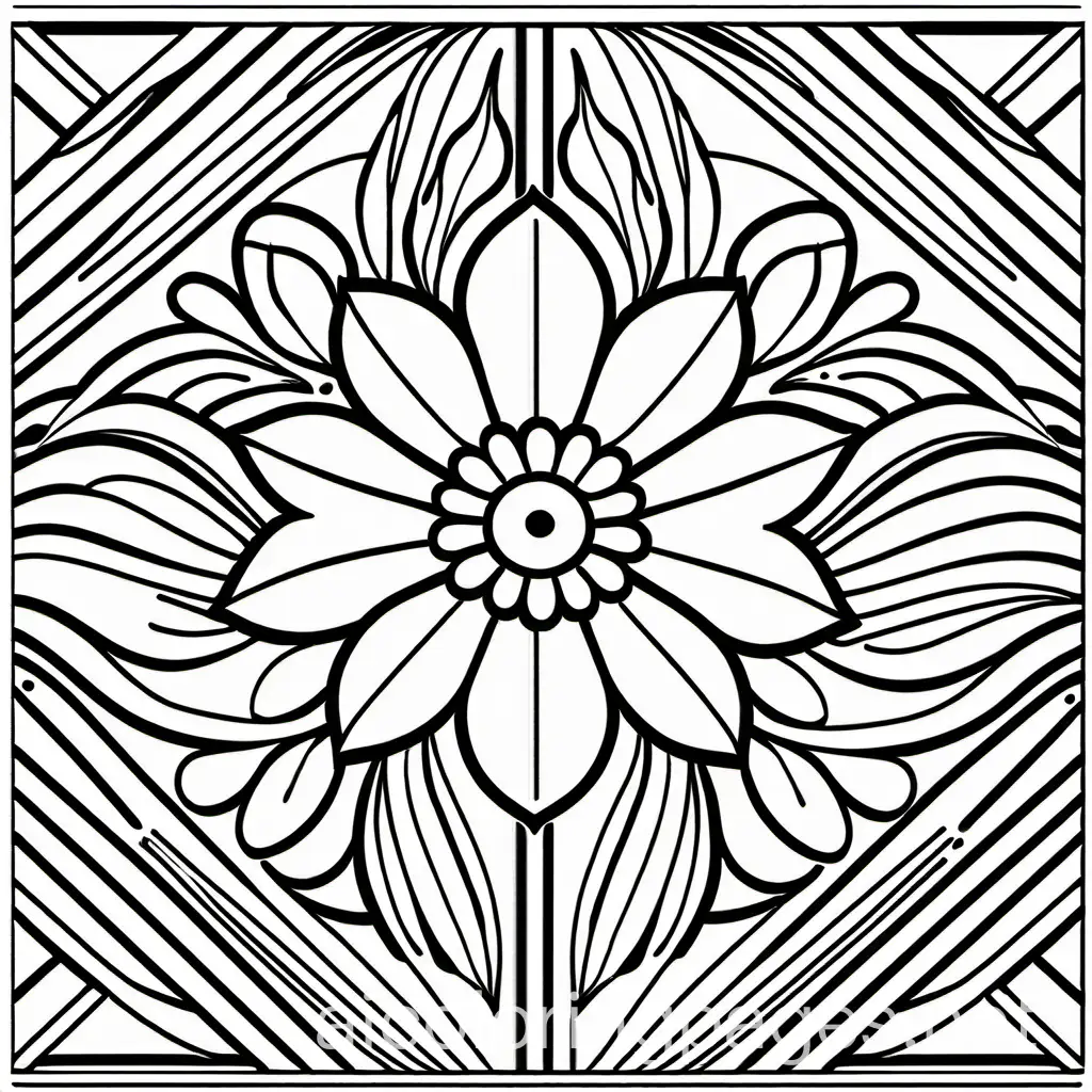 Simple-Flower-Coloring-Page-for-Kids-Black-and-White-Line-Art