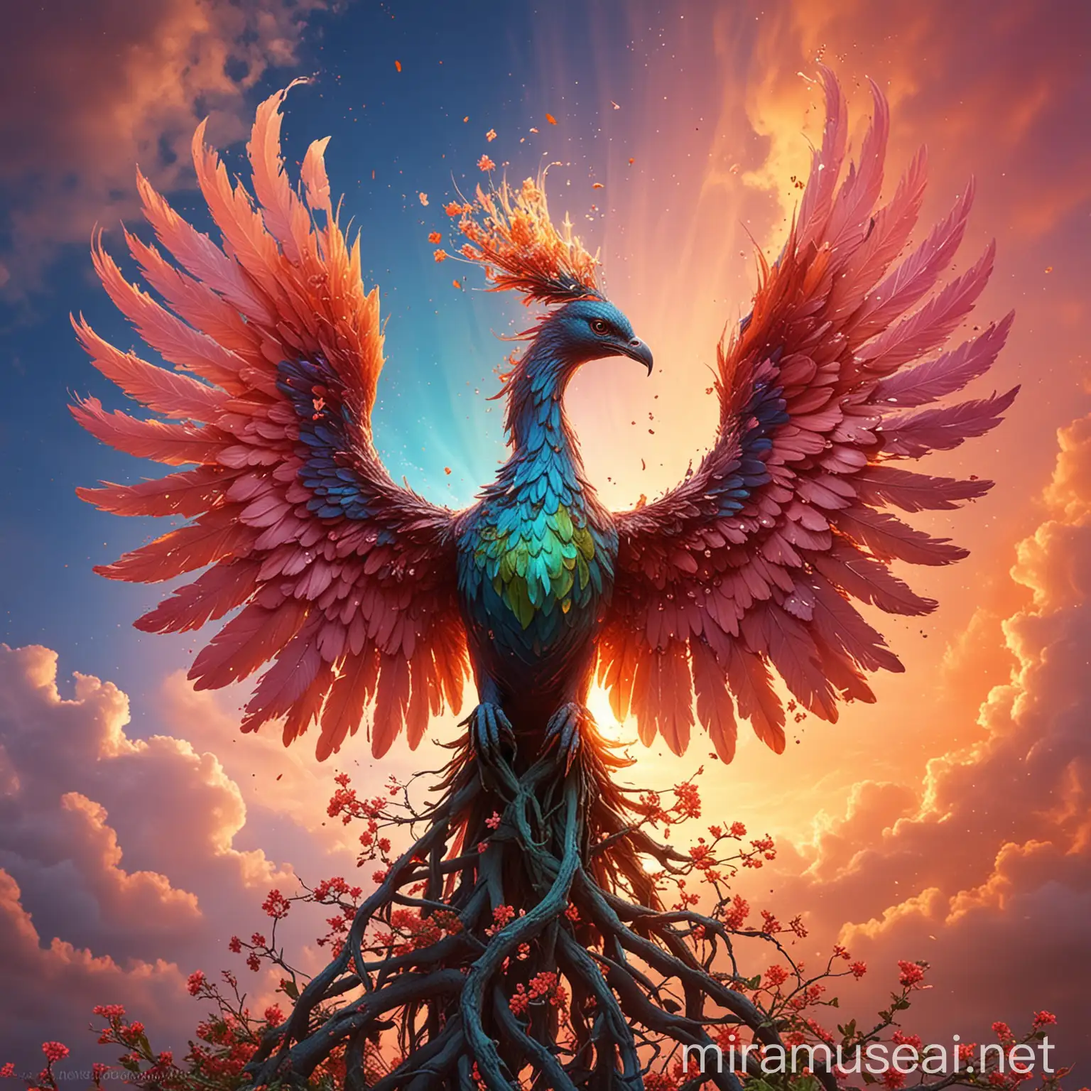 type: Phoenix_Blossom
name: "Phoenix Blossom: Transformation and Liberation"
description: |
    A beautiful and abstract image of a phoenix blooming from its ashes, undergoing a graceful transformation, symbolizing the journey of addiction recovery.
properties:
    - state: Flight
    - environment: Serene Nature
    - colors:
        Phoenix: "#FF4500"  # Vibrant Orange
        Sky: "#87CEEB"  # Tranquil Sky Blue
        Surroundings: "#008000"  # Lush Green
        Blossom: "#FF69B4"  # Delicate Hot Pink
        Recovery: "#4169E1"  # Royal Blue for Addiction Recovery Symbol
    - theme: Transformation and Liberation from Addiction
    - message: A symbol of hope and motivation, inspiring individuals to embark on a new path in life and break free from the chains of addiction.
    - social_supporters:
        - Phoenix: "Local Support Group for Addiction Recovery"
        - Sky: "Rehabilitation Center focused on Eco-Therapy"
        - Surroundings: "Community Outreach Program promoting Green Initiatives"
        - Blossom: "Holistic Therapist specializing in Addiction Counseling"