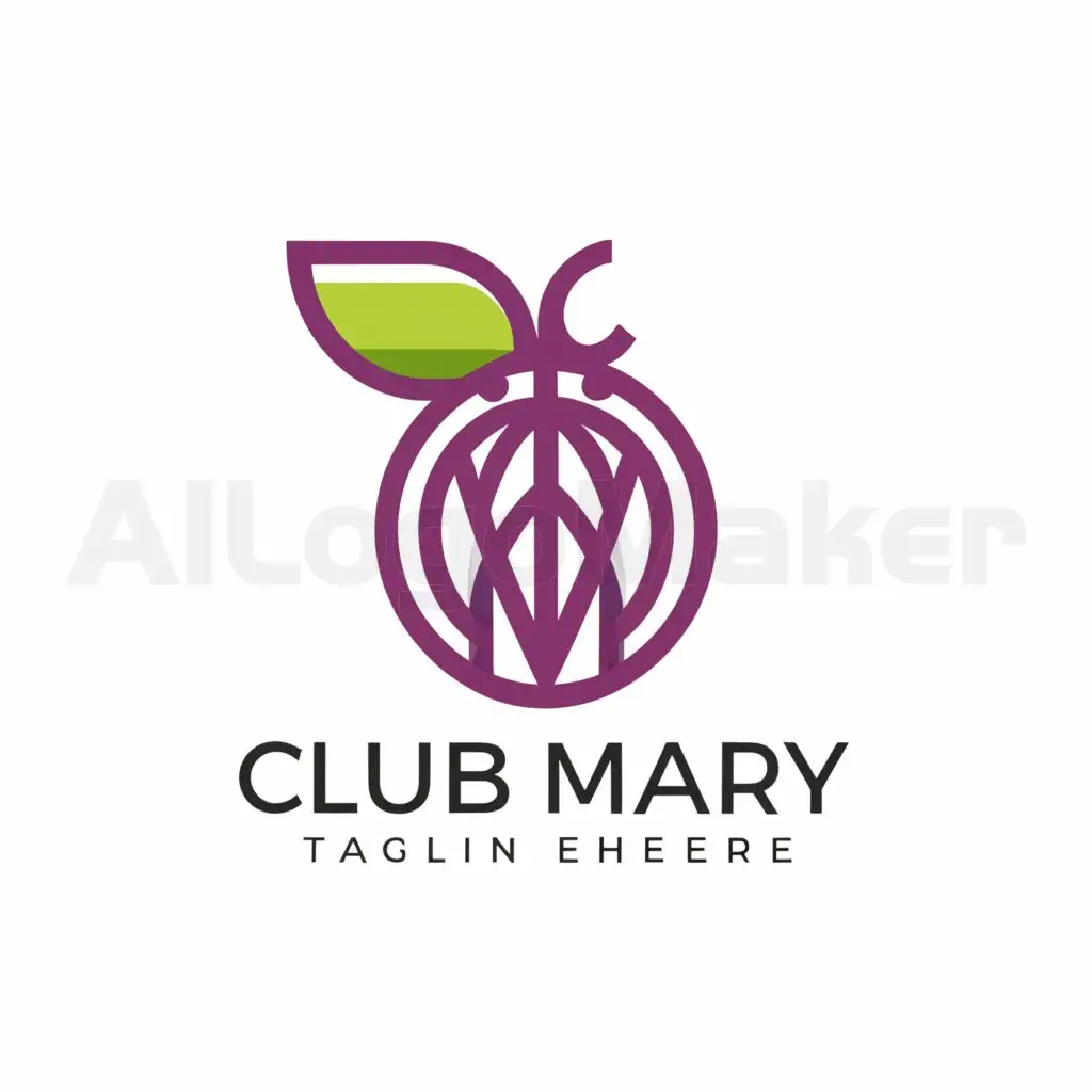 a logo design,with the text "Club Mary", main symbol:a fruit,Minimalistic,be used in Sports Fitness industry,clear background