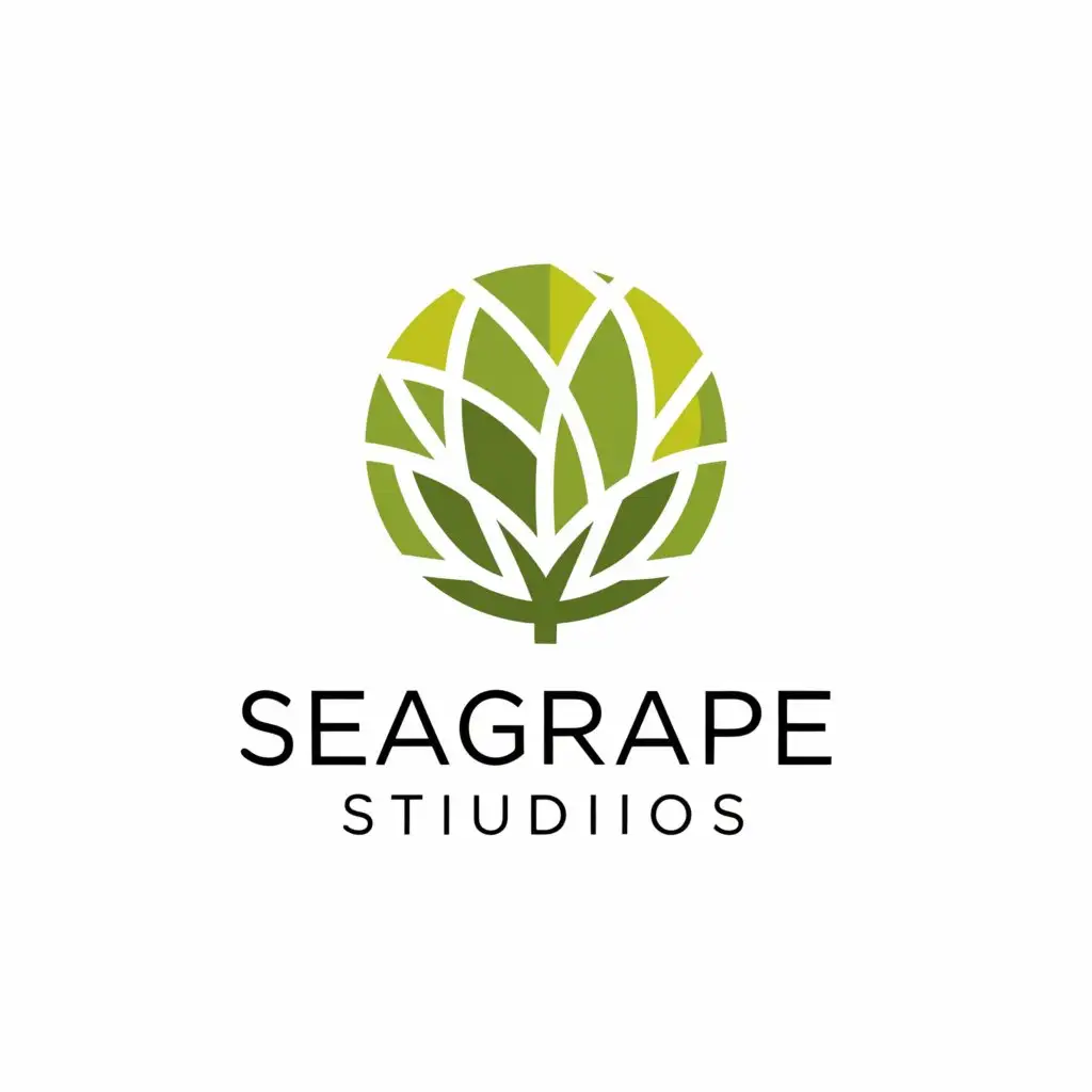 a logo design,with the text "Seagrape Studios", main symbol: Modern Logo Design for Film Studio,
 film and photography studio named Seagrape Studios. 
- Creative but refined. The logo needs to feel modern.
- I trust your creative instinct to come up with the perfect design. 
The organization involves a variety of activities including headshots for lawyers, business commercials, and film production. The logo you create will need to translate across these different areas seamlessly.,Moderate,be used in film production industry,clear background